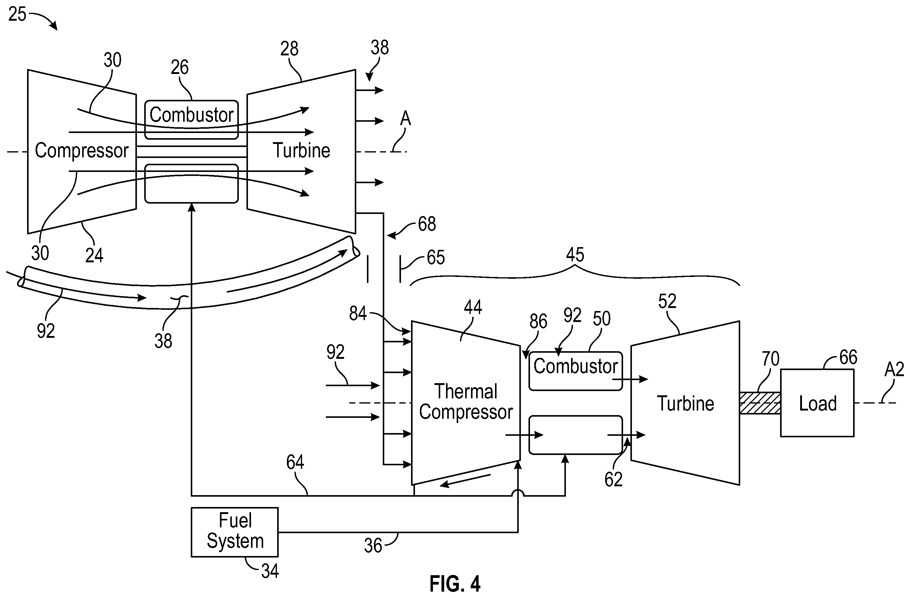 Patent US12480446 Figure 3 – Thermal compression reheating cycle