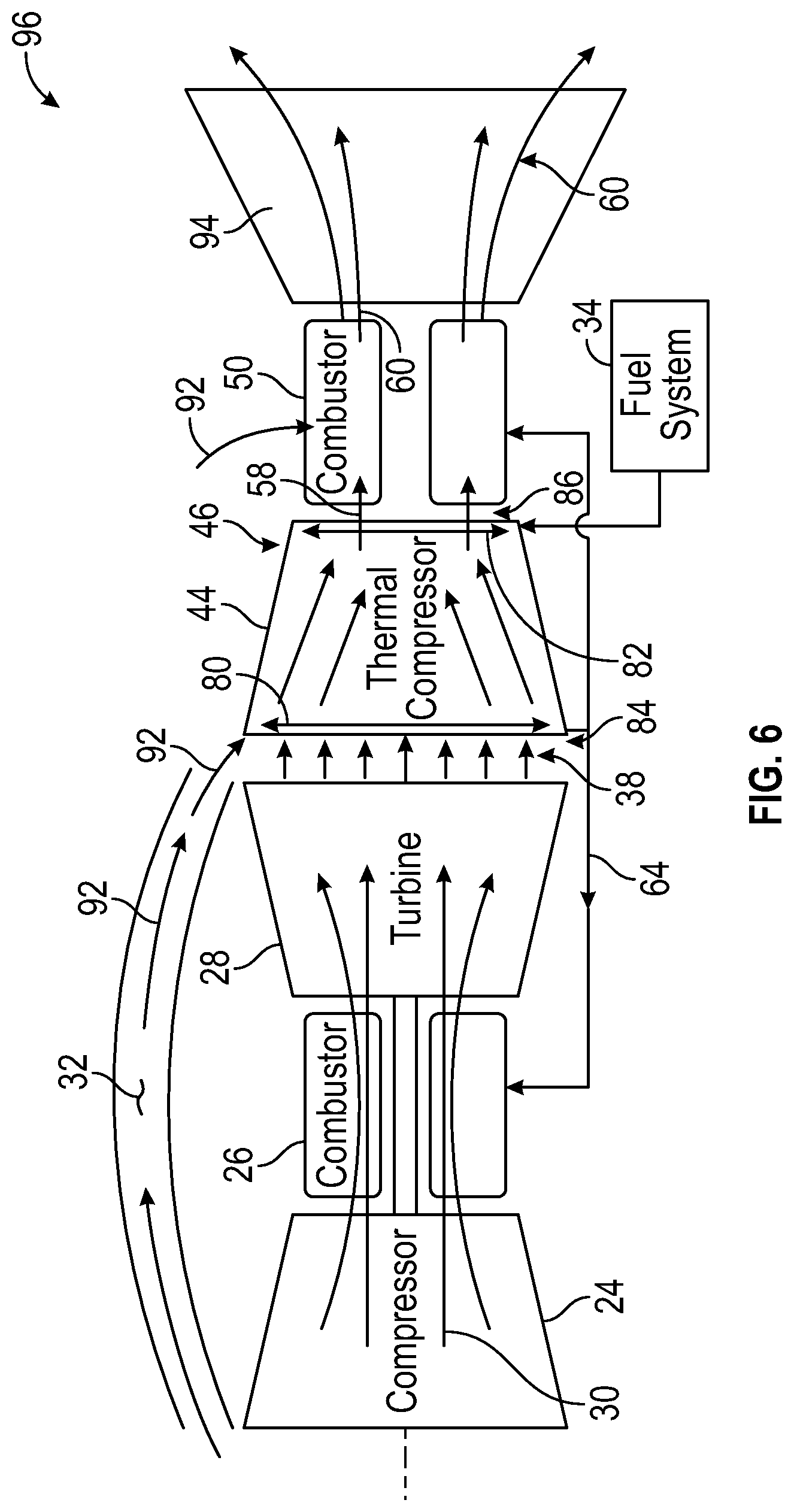 Patent US12480446 Figure 5 – Thermal compression reheating cycle