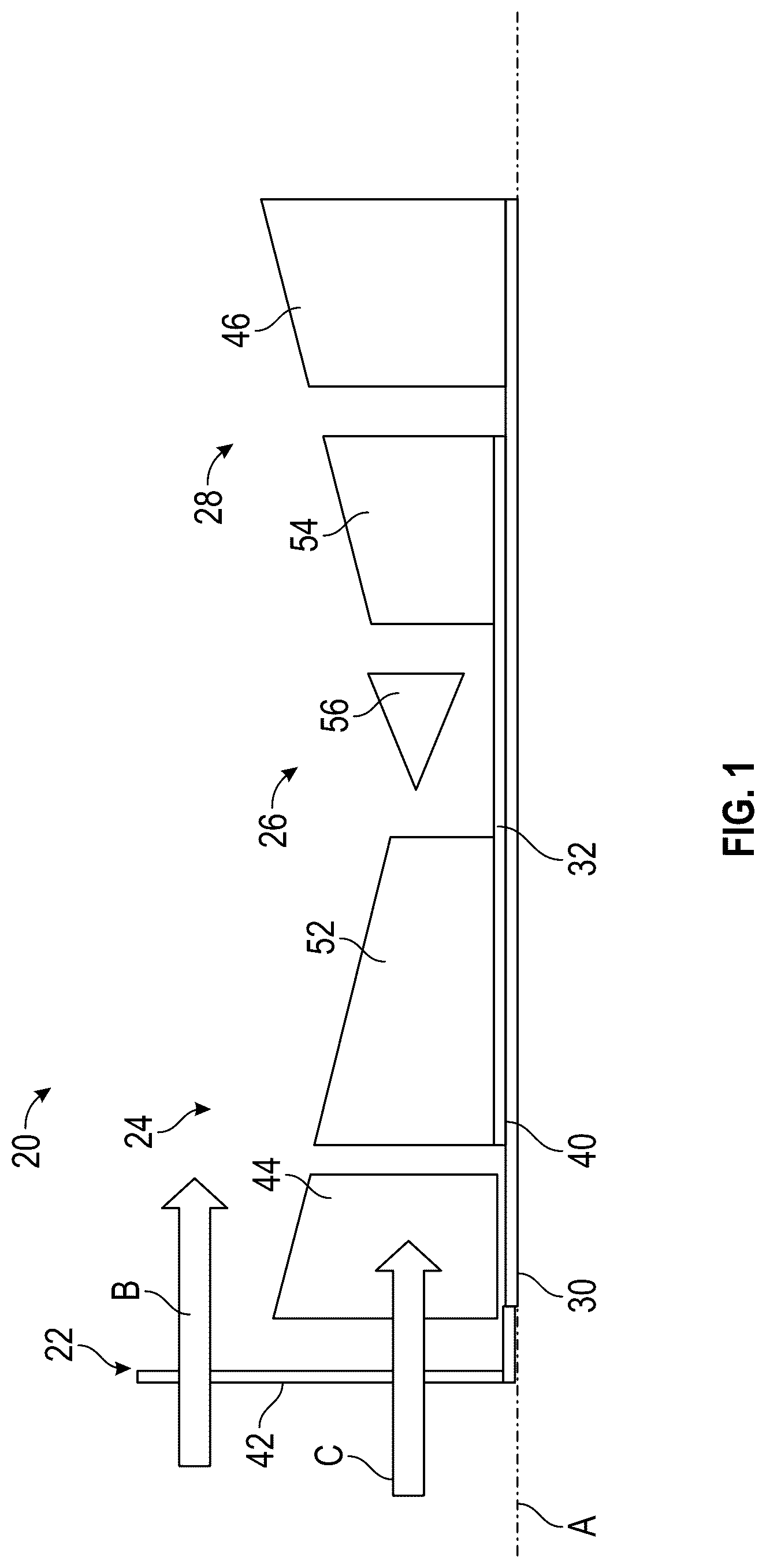 Patent US12480450 — Hybrid electric multiple shaft core — Figure 1