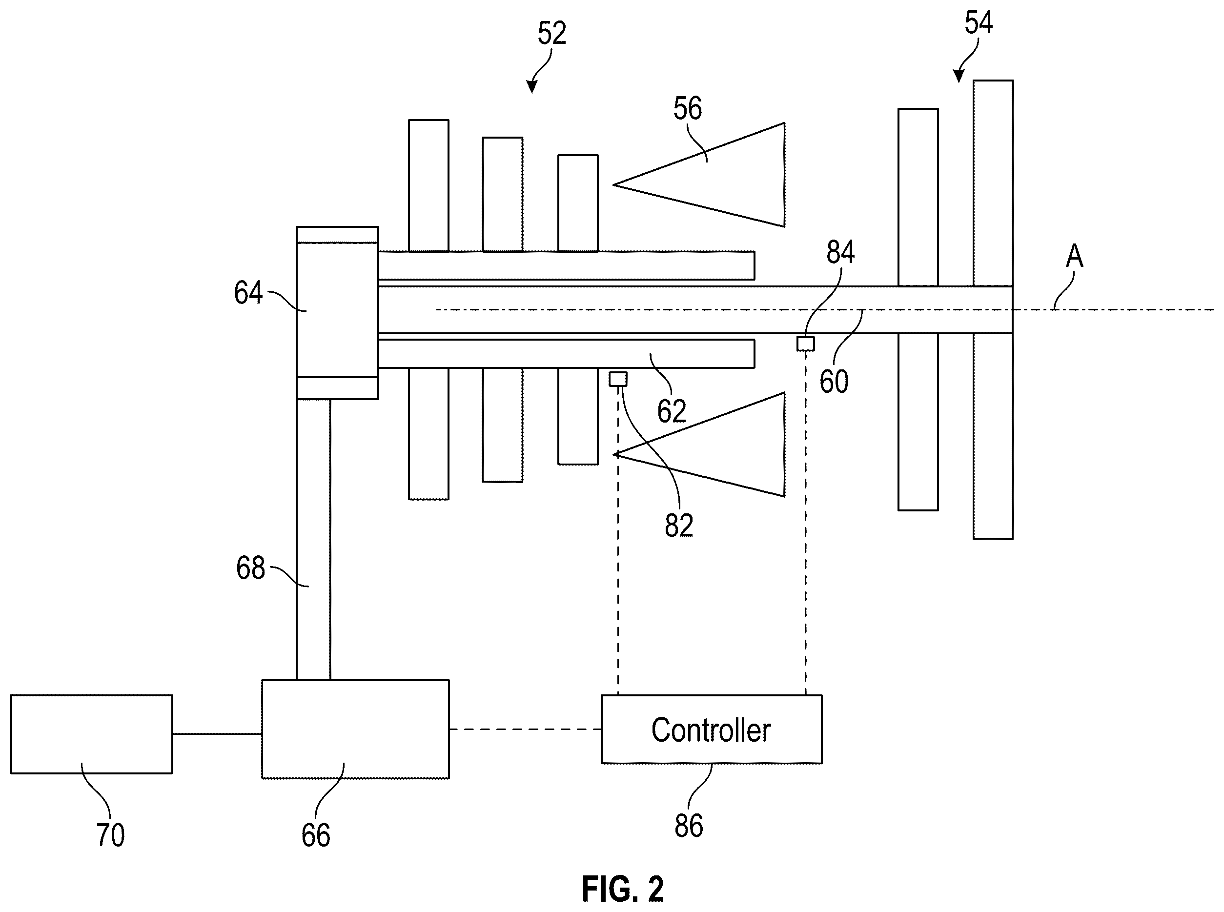 Patent US12480450 Figure 2 – Hybrid electric multiple shaft core