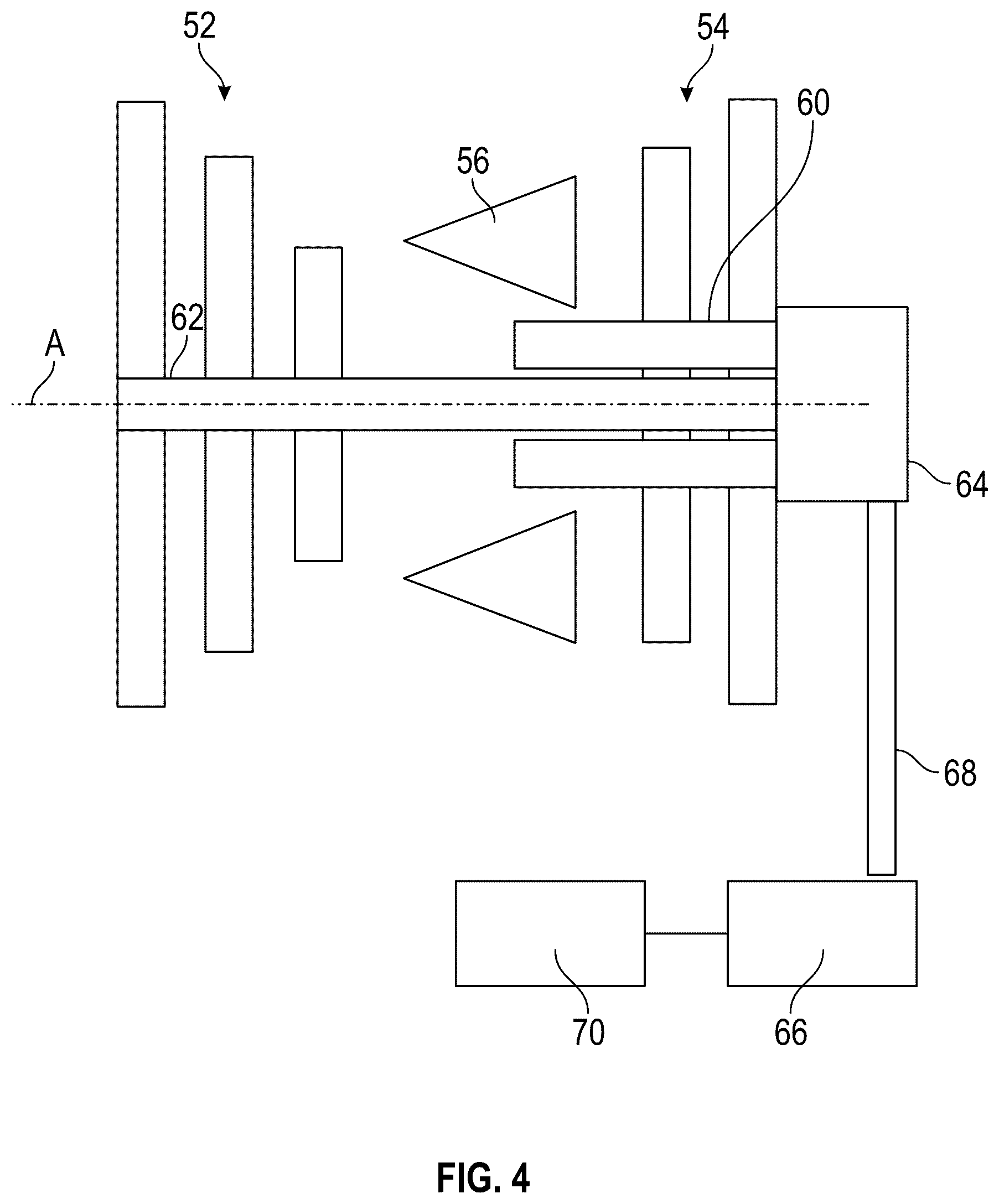 Patent US12480450 Figure 4 – Hybrid electric multiple shaft core