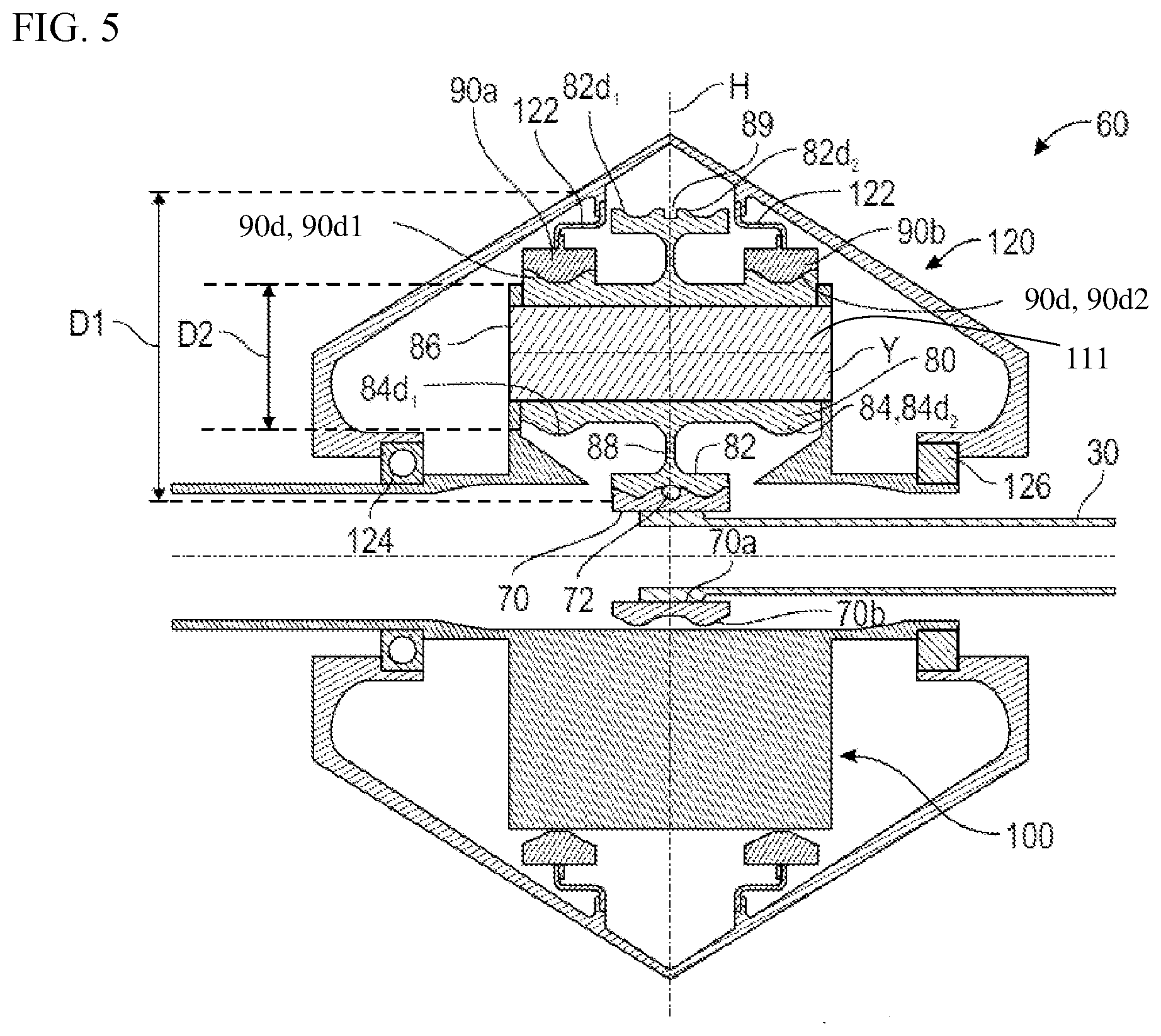 Patent US12480451 Figure 5 – Mechanical reducer for an aircraft turbomachine
