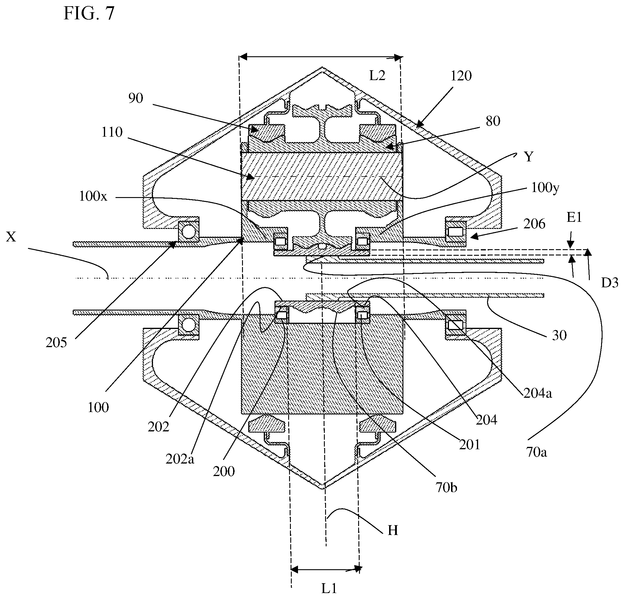 Patent US12480451 Figure 7 – Mechanical reducer for an aircraft turbomachine