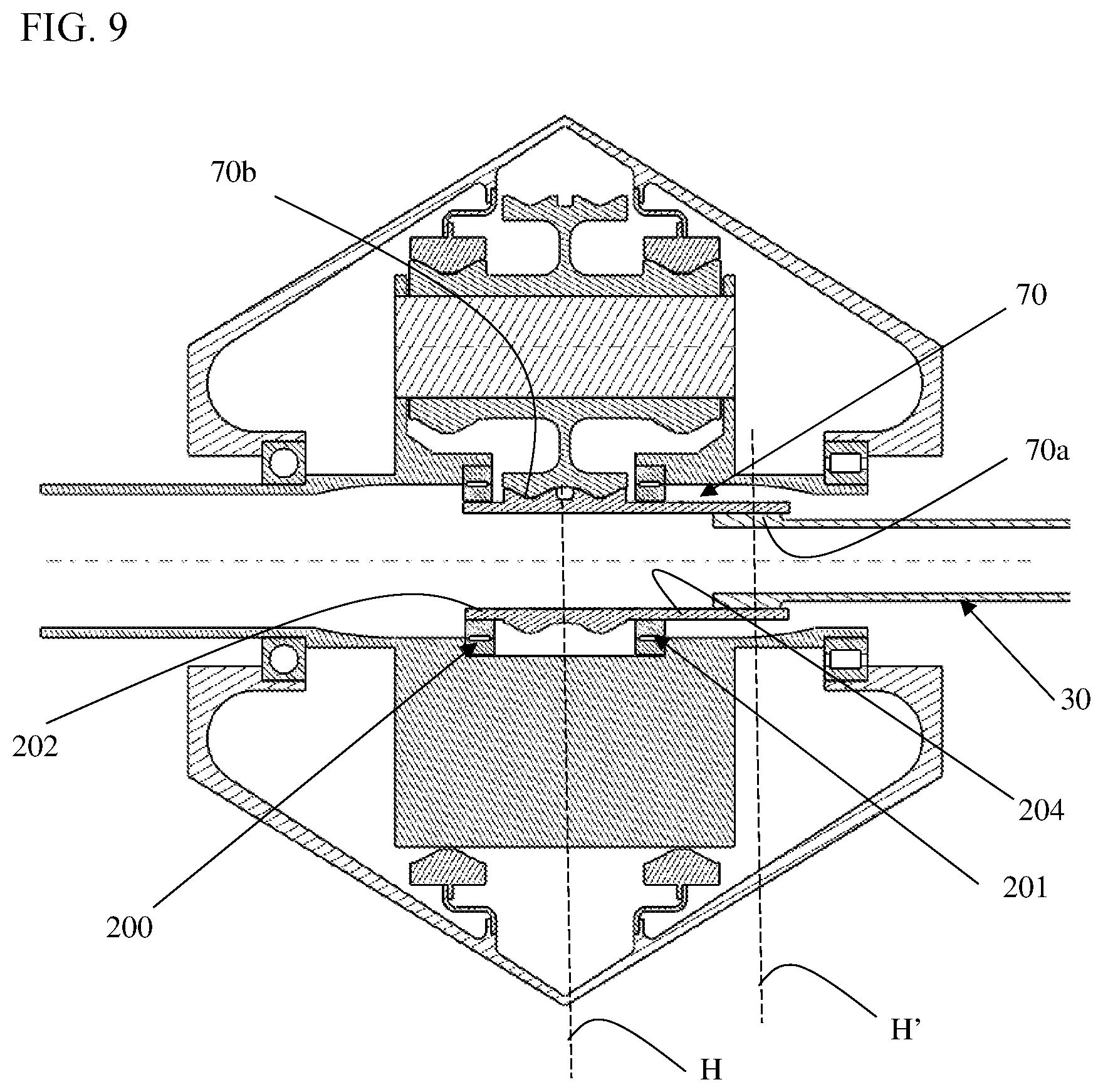 Patent US12480451 Figure 9 – Mechanical reducer for an aircraft turbomachine