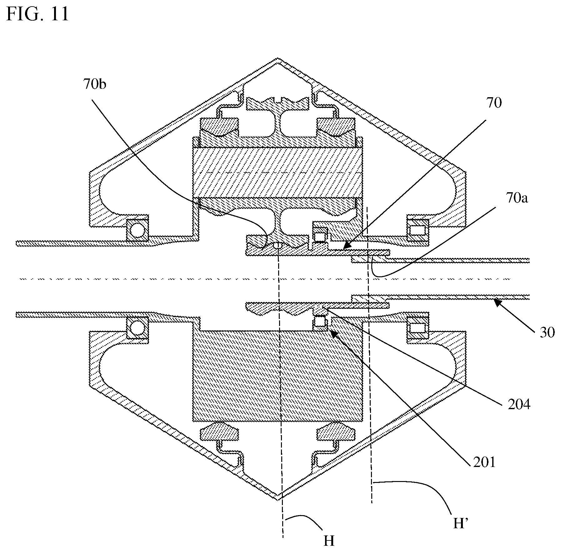Patent US12480451 Figure 11 – Mechanical reducer for an aircraft turbomachine
