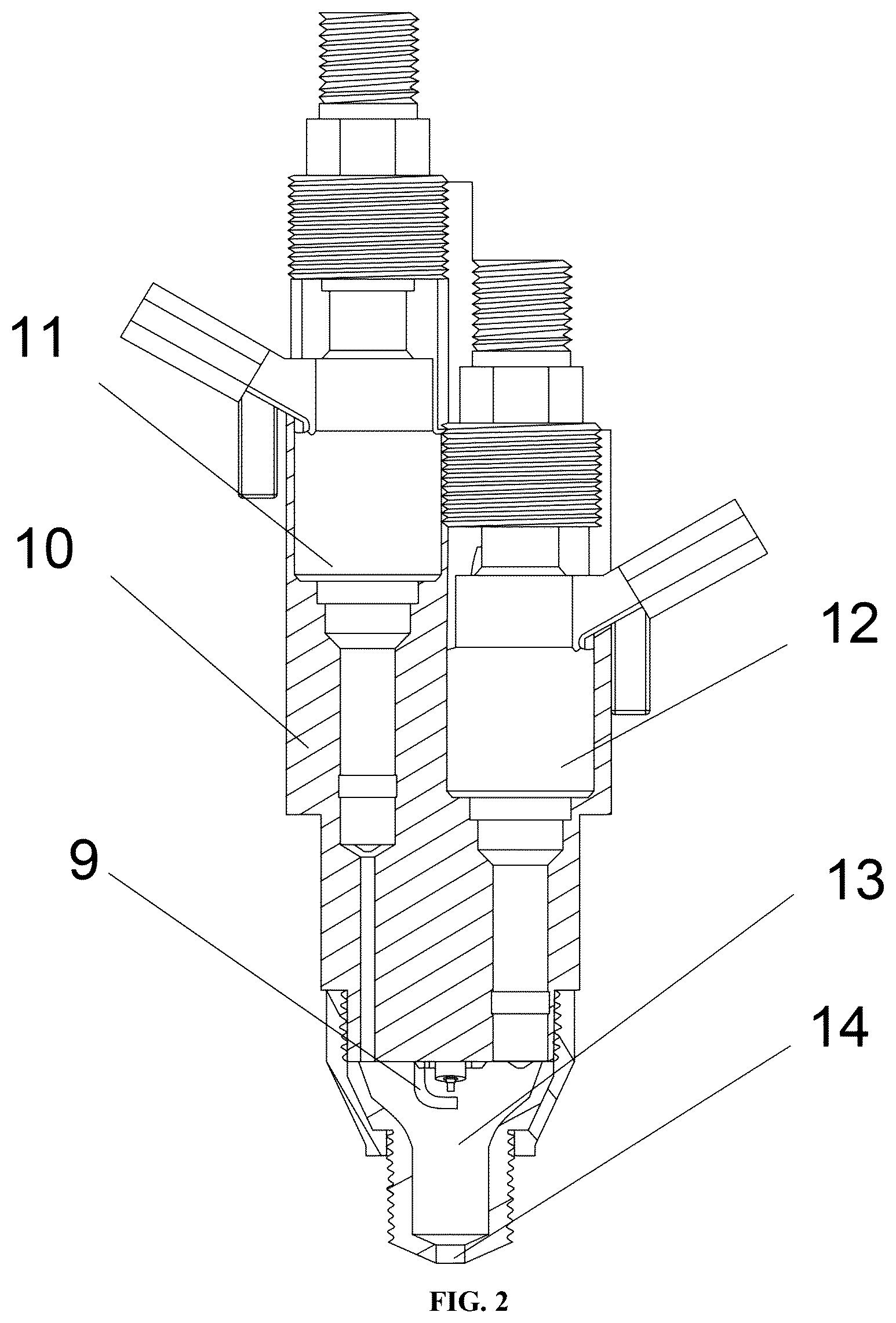 Patent US12480453 Figure 2 – Ammonia-rich combustion coupled dual-mode prechamber ammonia-fueled engine control system