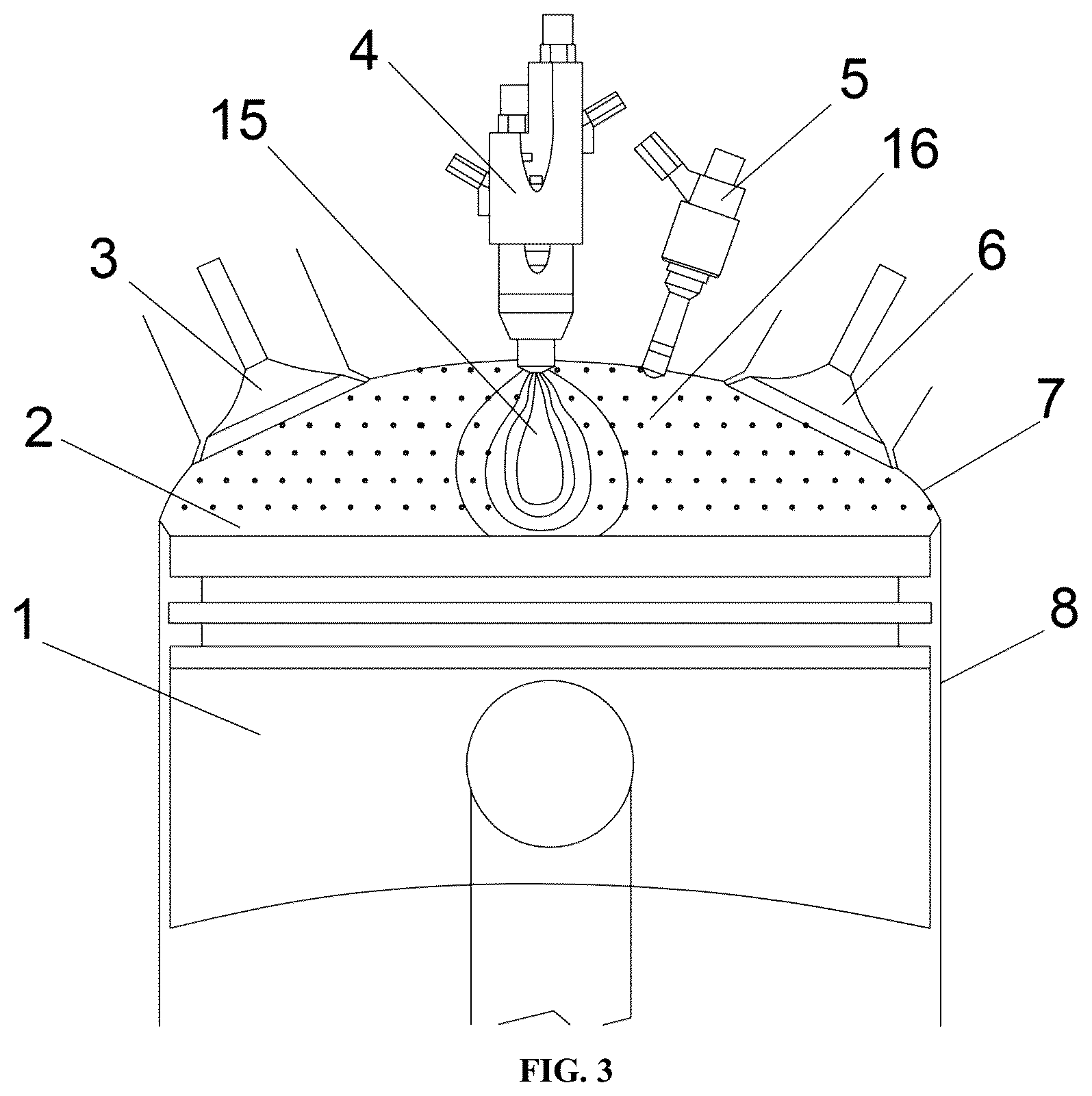 Patent US12480453 Figure 3 – Ammonia-rich combustion coupled dual-mode prechamber ammonia-fueled engine control system
