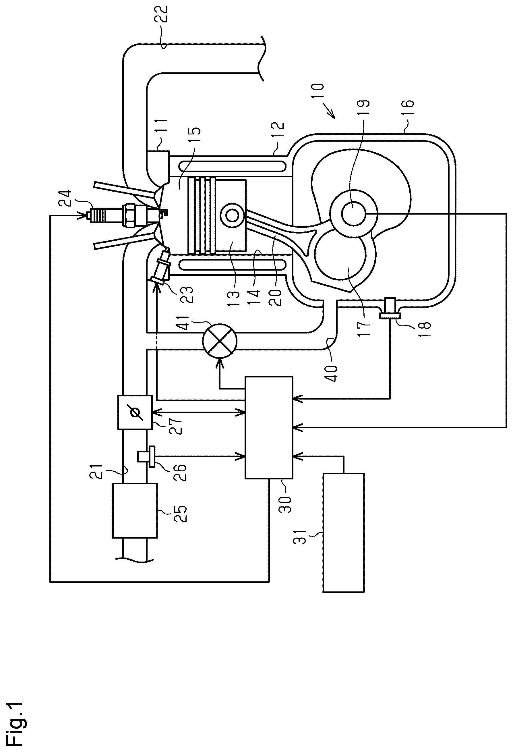 Patent US12480456 Figure 1 – Controller for internal combustion engine