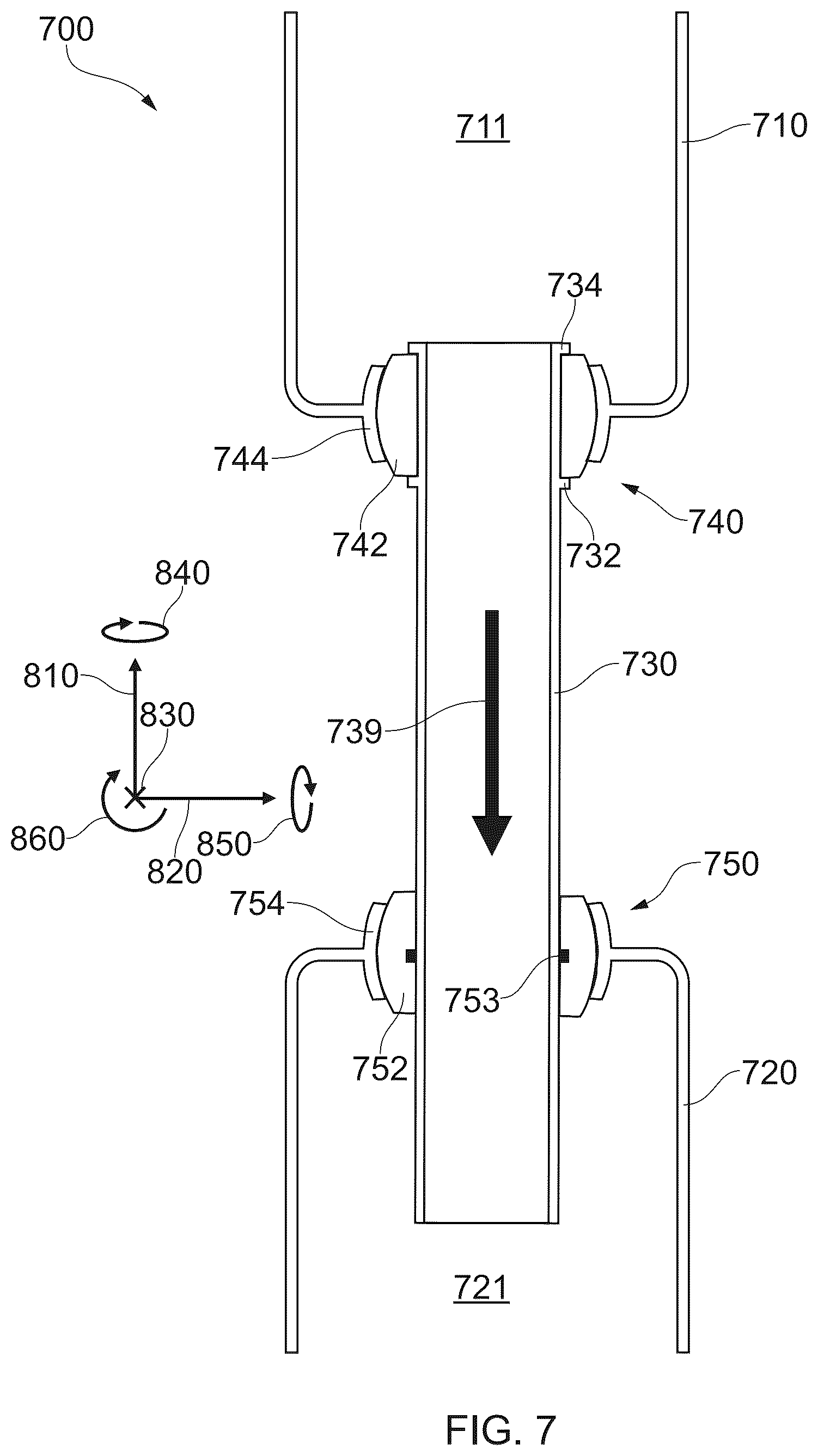 Patent US12480458 Figure 7 – Gas turbine engine ducting system having a plurality of spherical joints