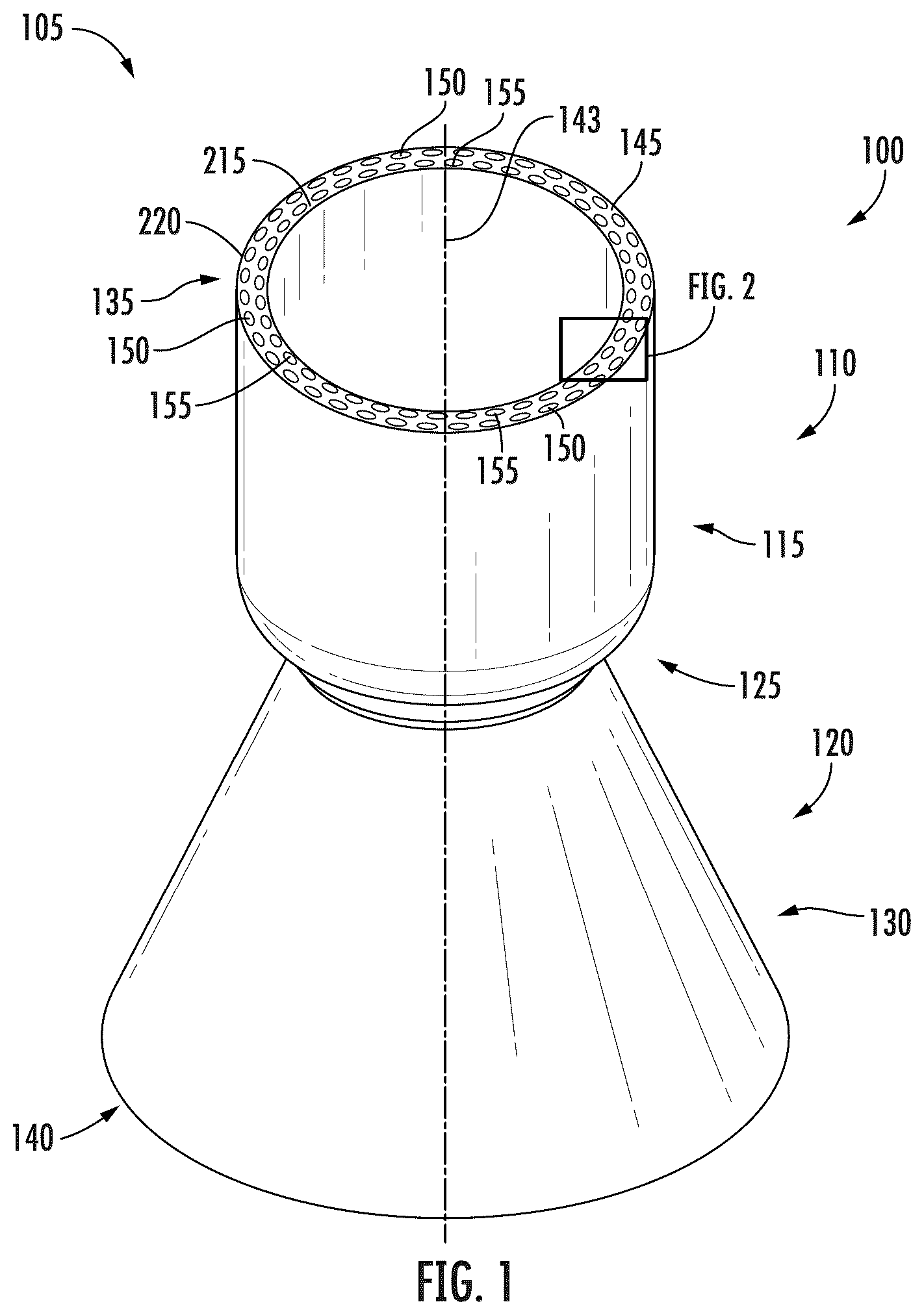 Patent US12480460 Figure 1 – Composite tubular structure
