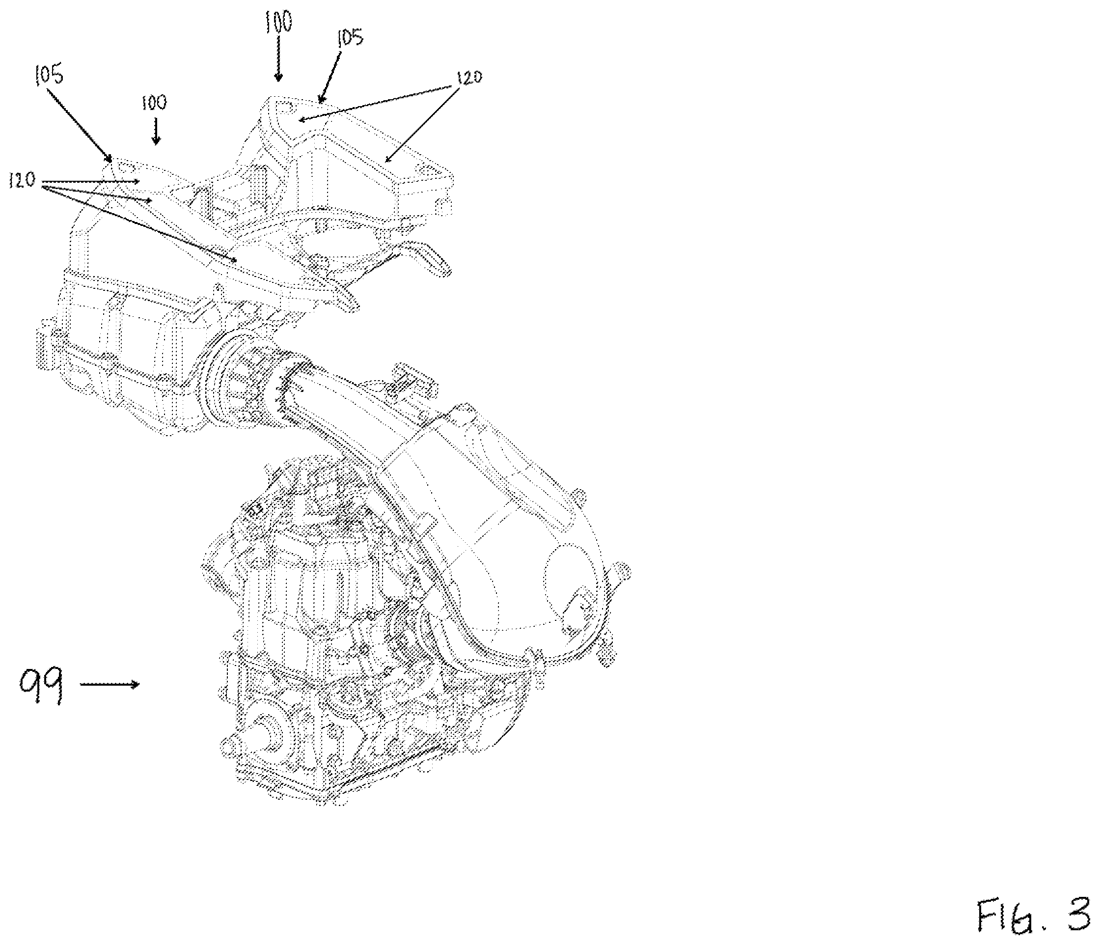 Patent US12480464 Figure 3 – Vehicle component and method for molding a plastic item