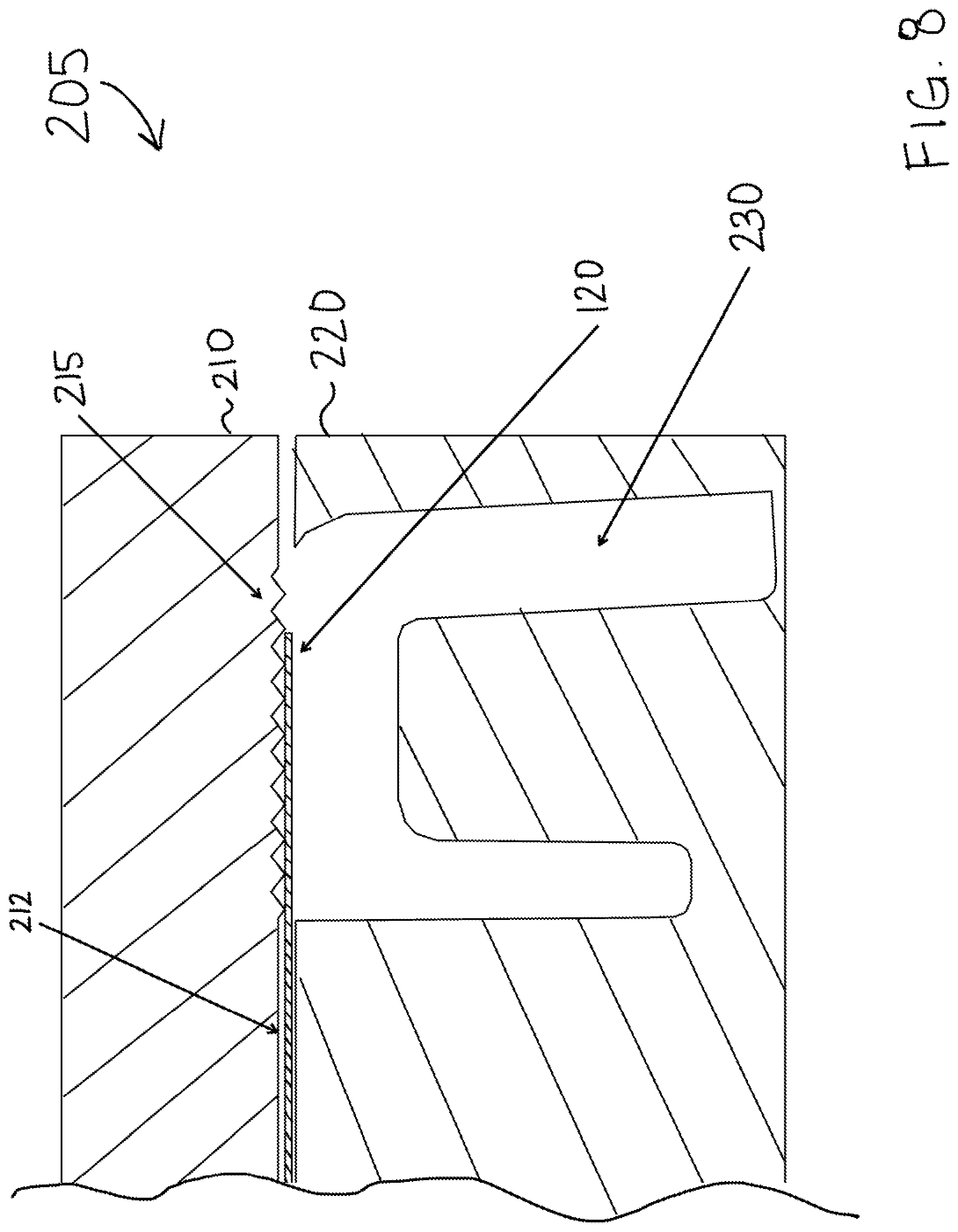Patent US12480464 Figure 8 – Vehicle component and method for molding a plastic item