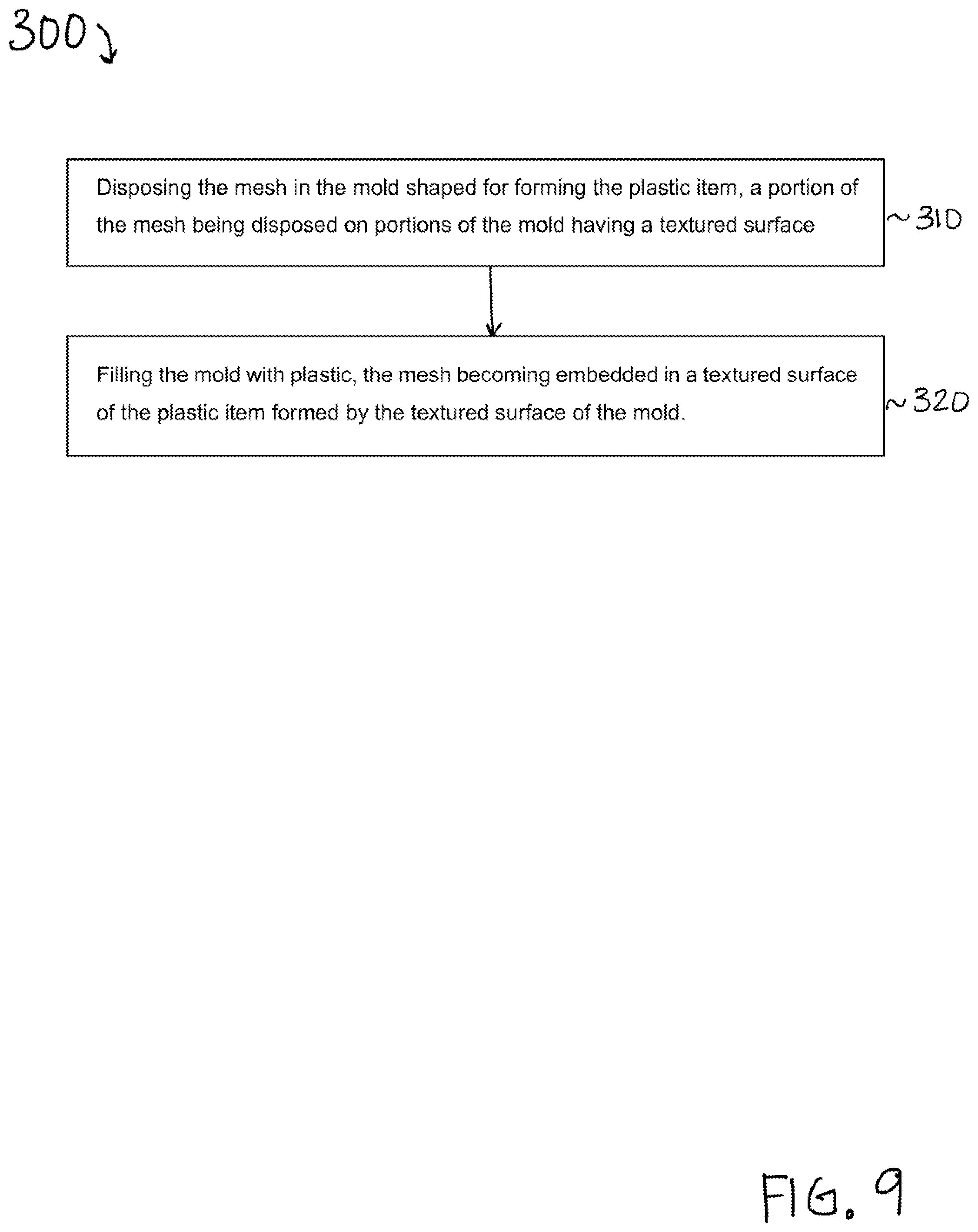 Patent US12480464 Figure 9 – Vehicle component and method for molding a plastic item