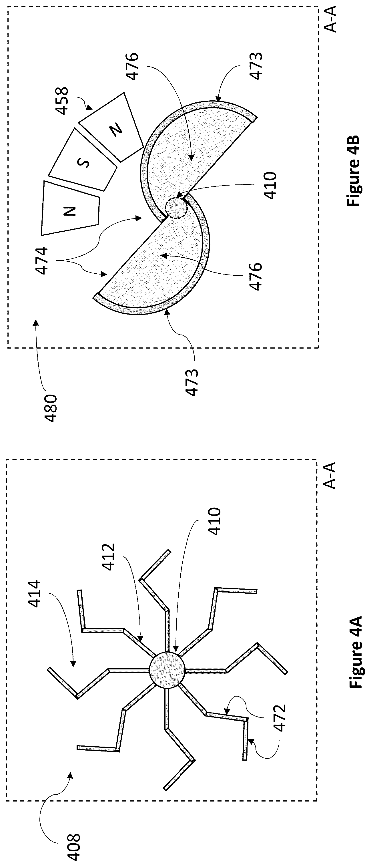 Patent US12480468 Figure 4 – Wind turbine with rotational axis perpendicular to the wind flow