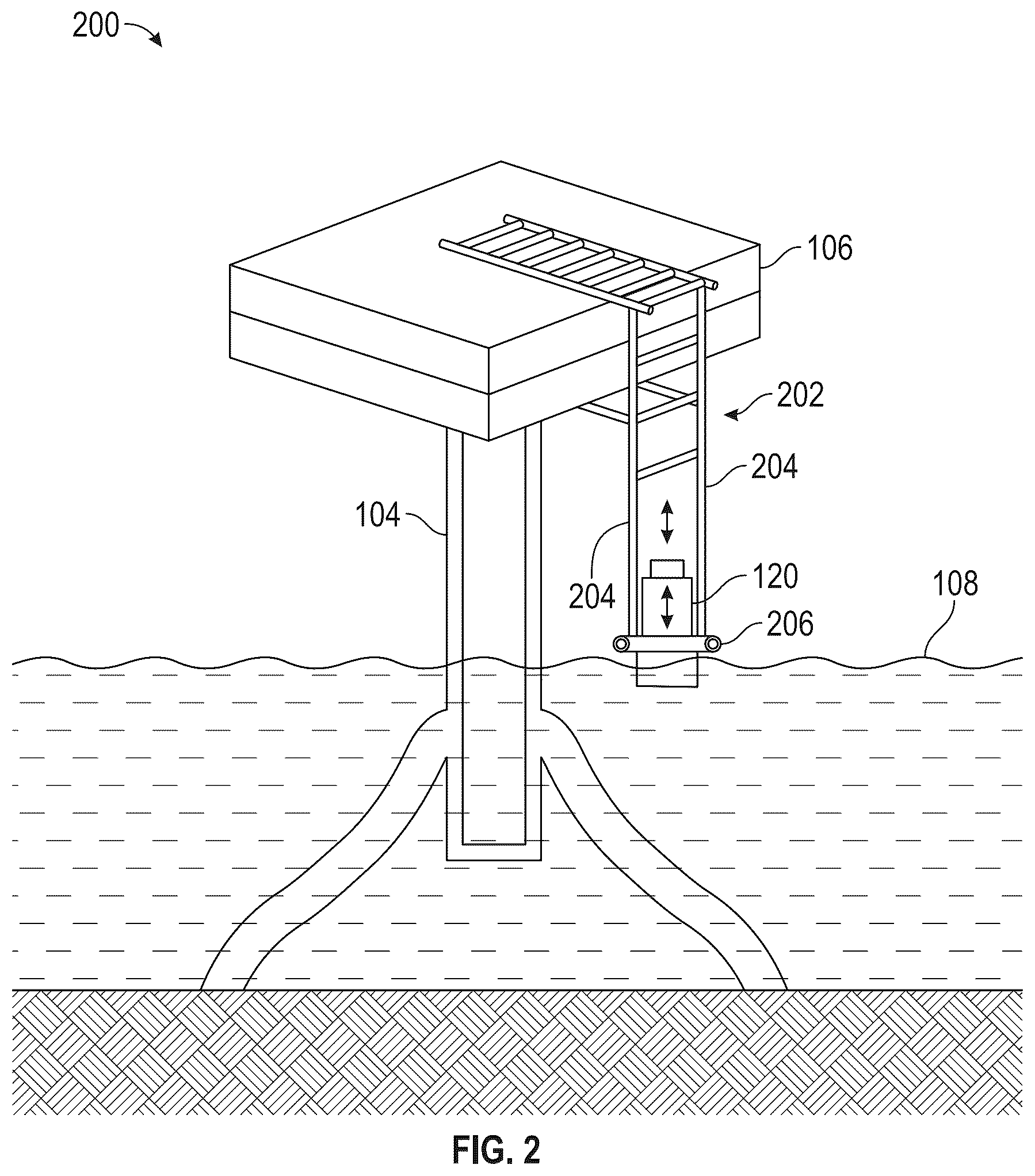 Patent US12480475 Figure 2 – Offshore floating structure for offshore power operations