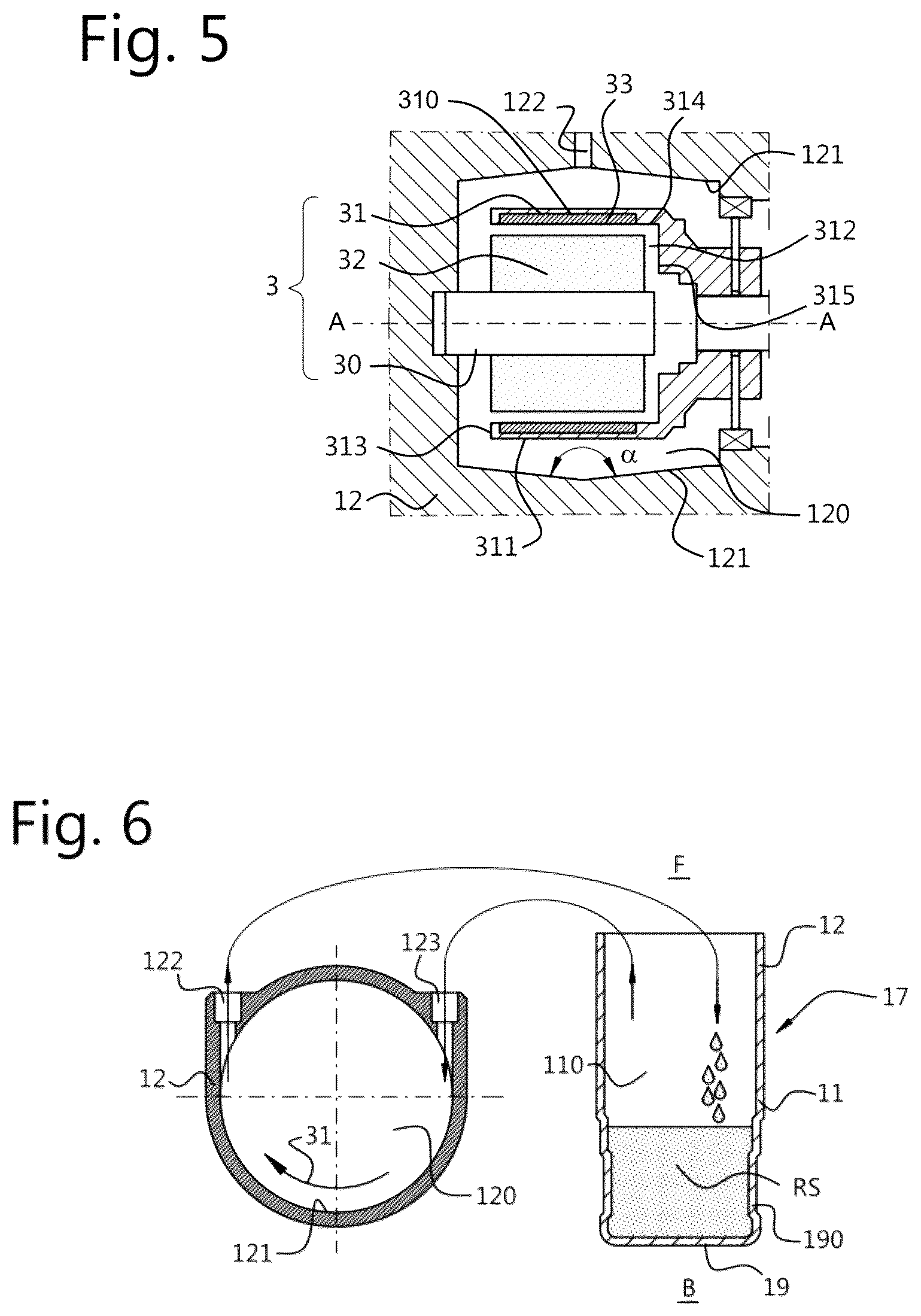 Patent US12480484 Figure 3 – Pump unit with conical motor chamber