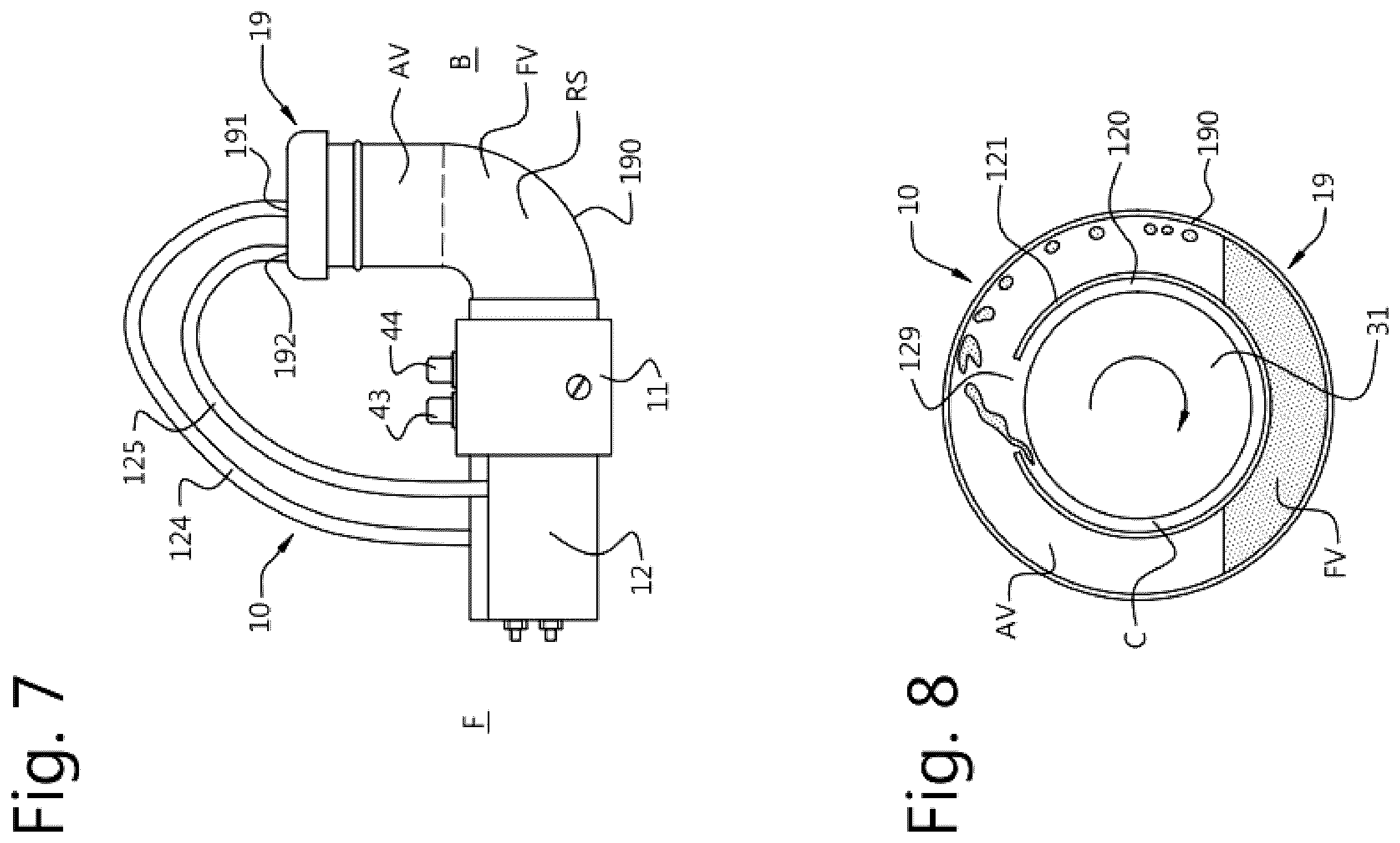 Patent US12480484 Figure 4 – Pump unit with conical motor chamber