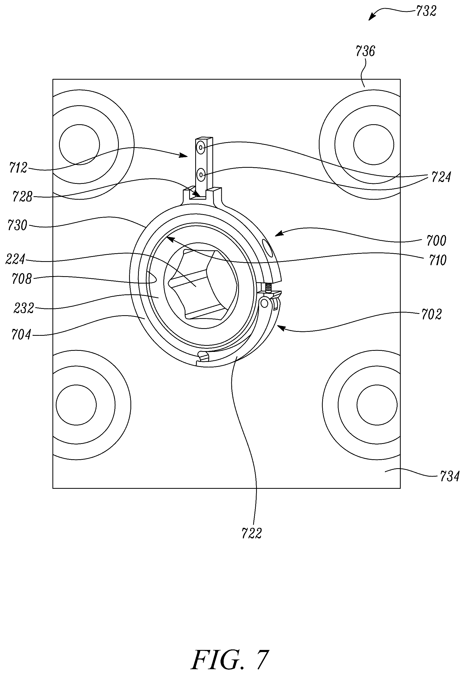 Patent US12480487 Figure 7 – Fluid end of pump