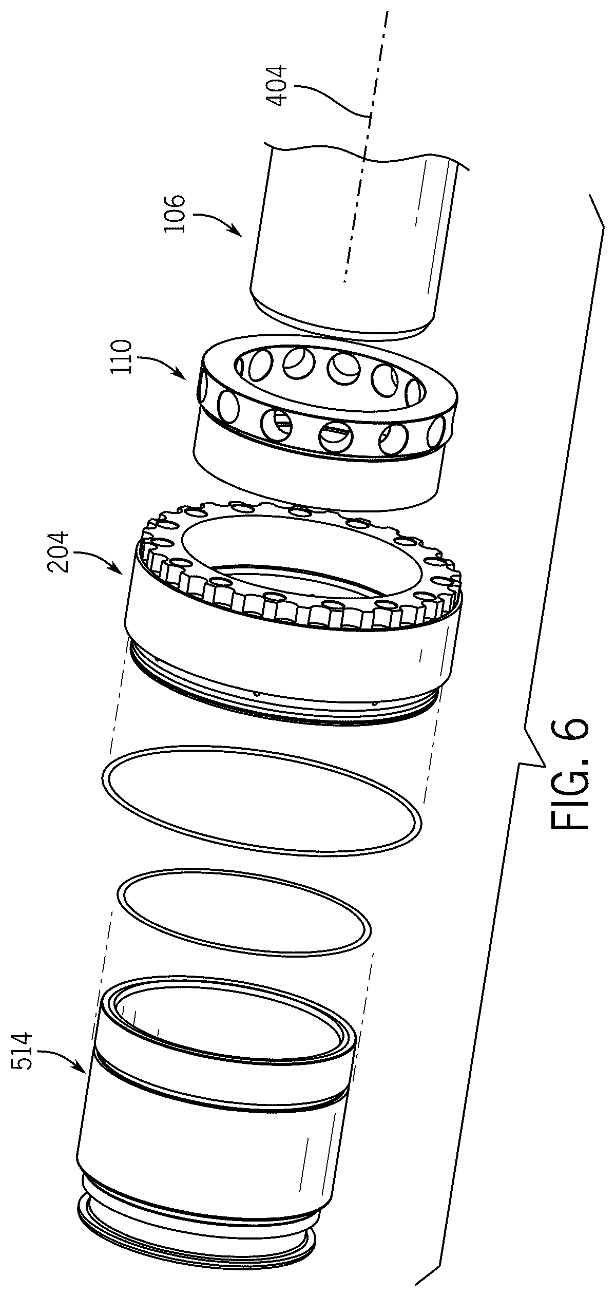 Patent US12480489 Figure 6 – Packing bore wear sleeve retainer system
