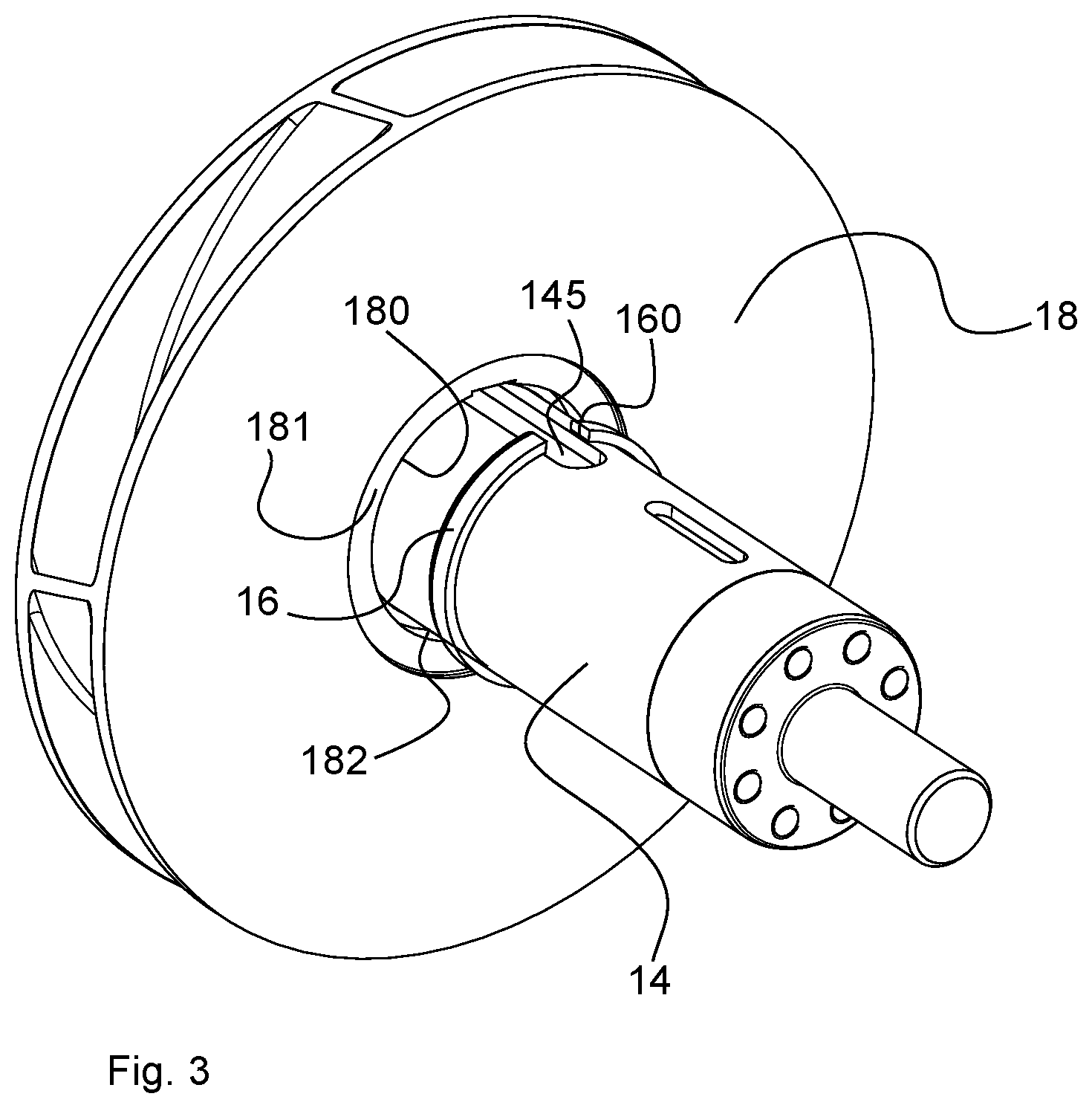 Patent US12480494 Figure 3 – Multistage centrifugal pump for pumping fluid, an impeller/ shaft assembly and a method for assembling an impeller/ shaft assembly