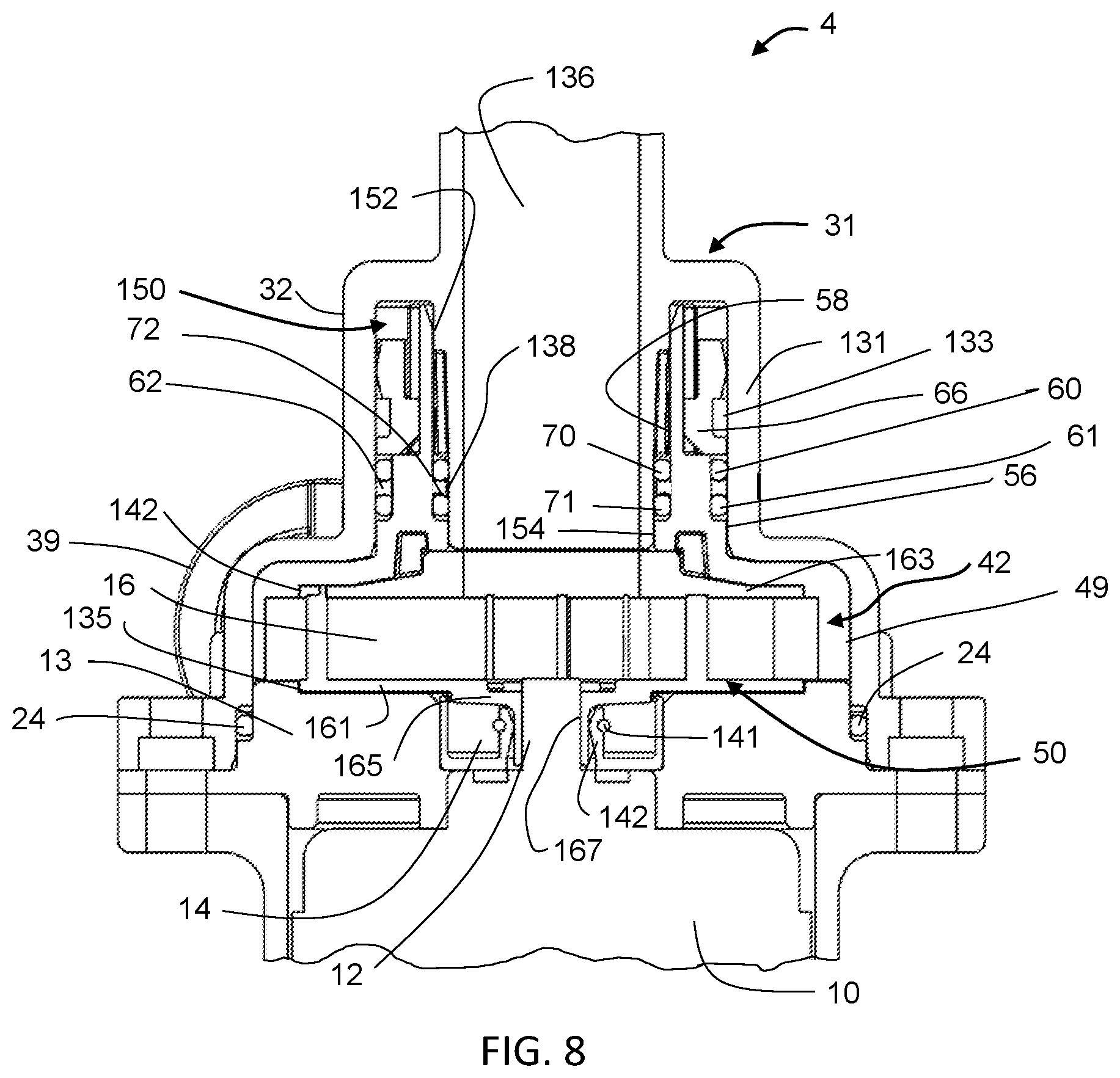 Patent US12480502 Figure 7 – Pump with rotary valve