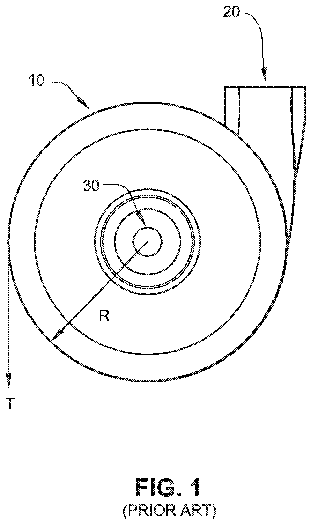 Patent US12480504 Figure 1 – Compact low noise efficient blower for CPAP devices