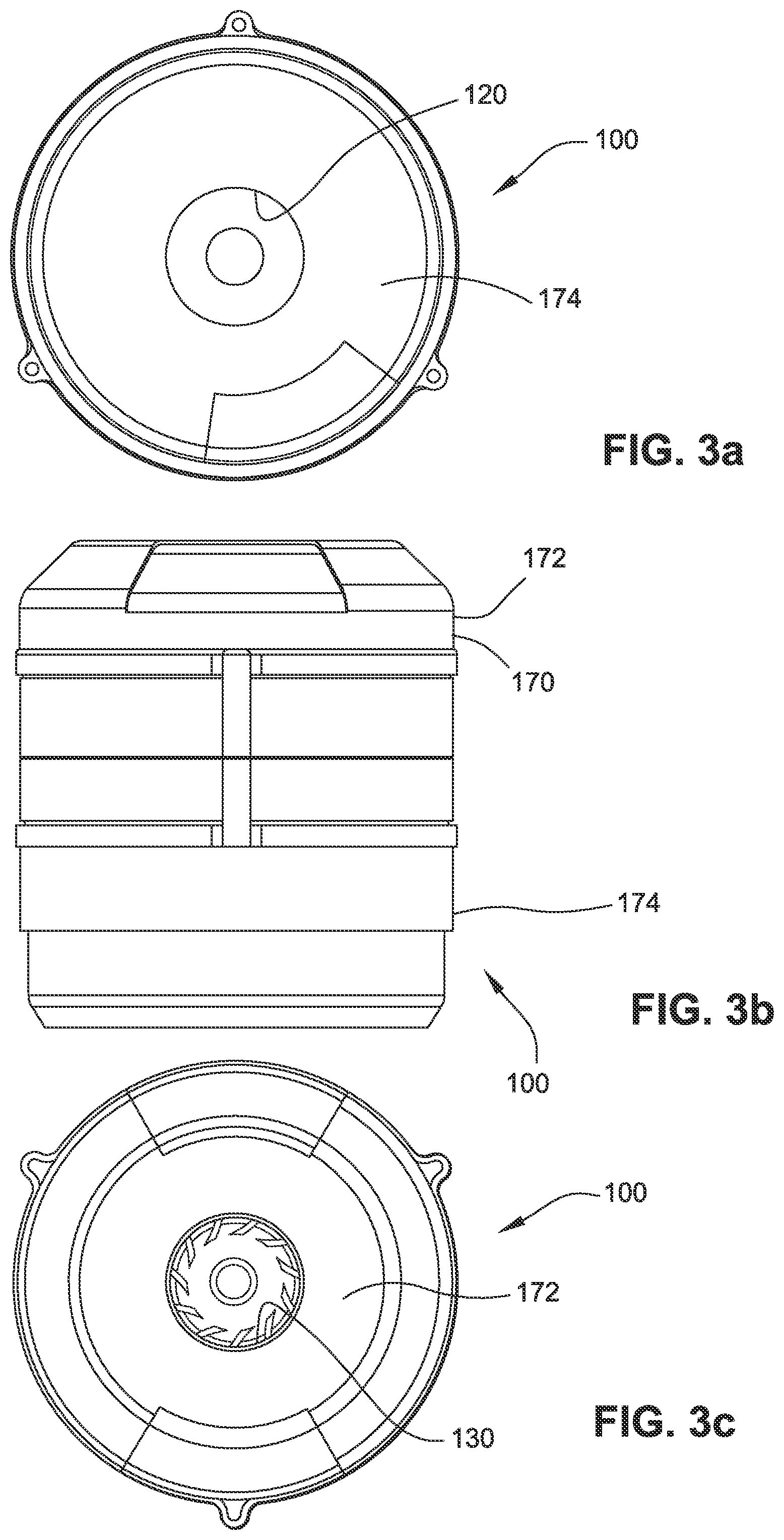 Patent US12480504 Figure 3 – Compact low noise efficient blower for CPAP devices