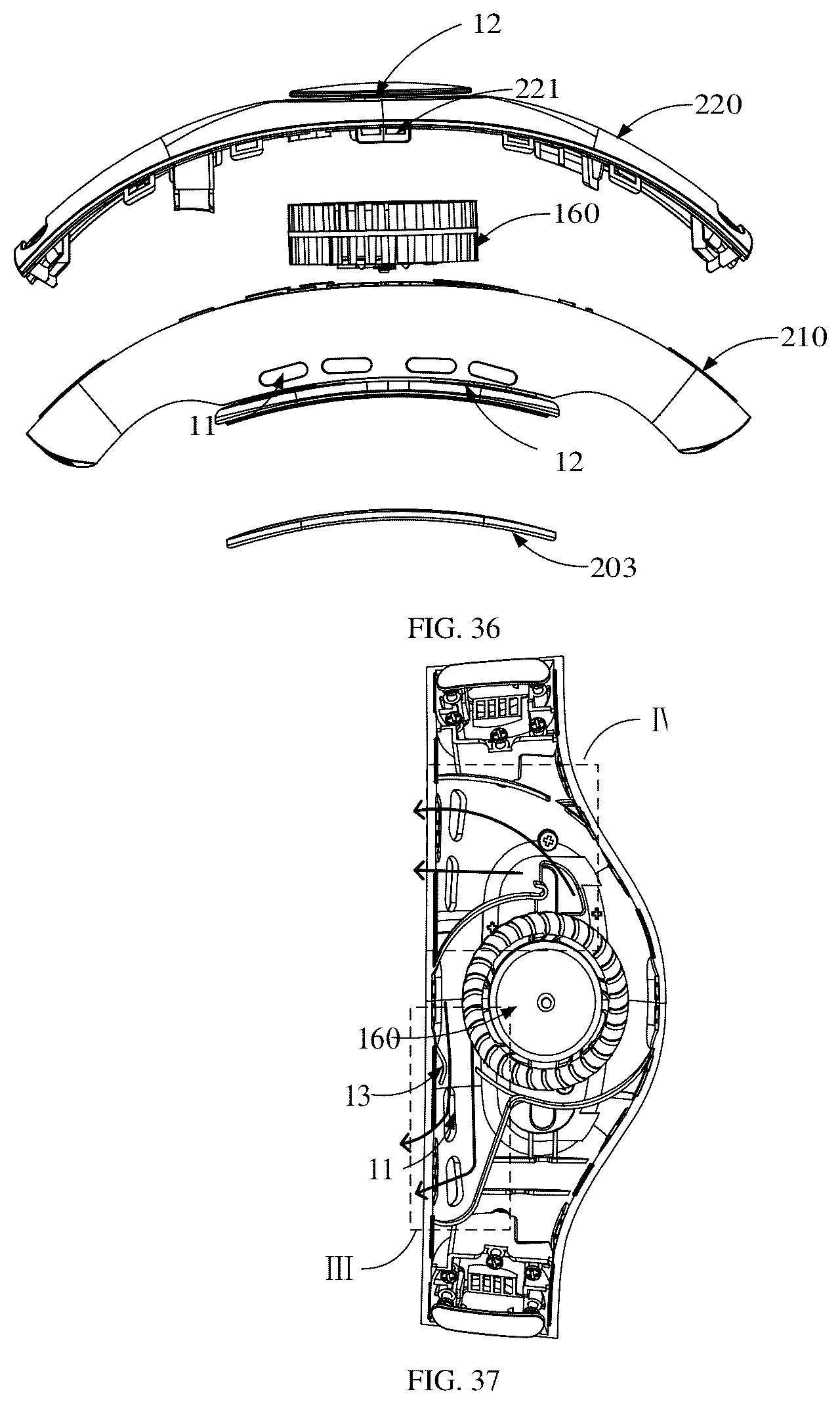 Patent US12480508 Figure 17 – Centrifugal fan, neck fan, and vortex shell assembly