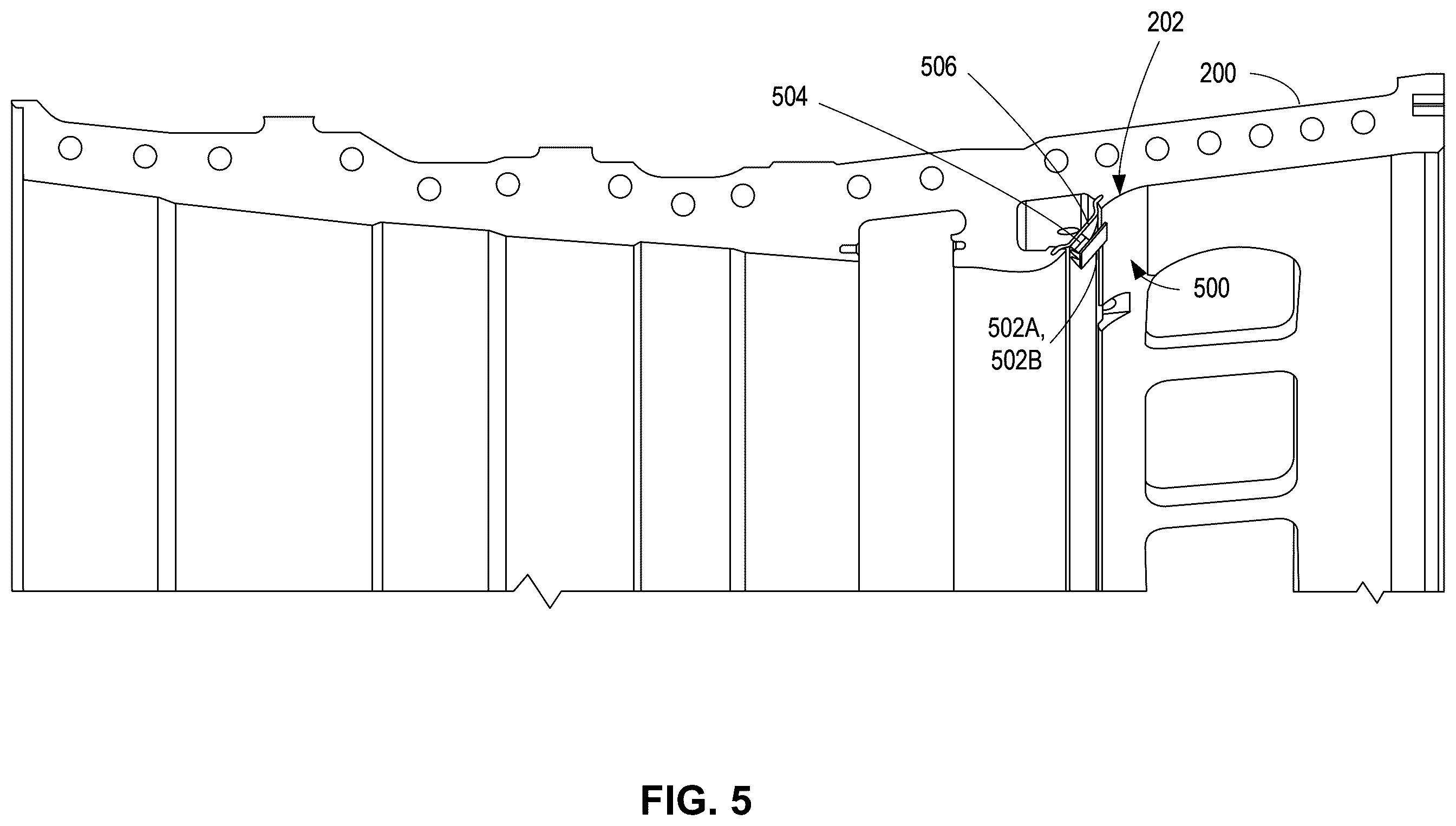 Patent US12480511 Figure 5 – Compressor bleed slots with variable wall structures