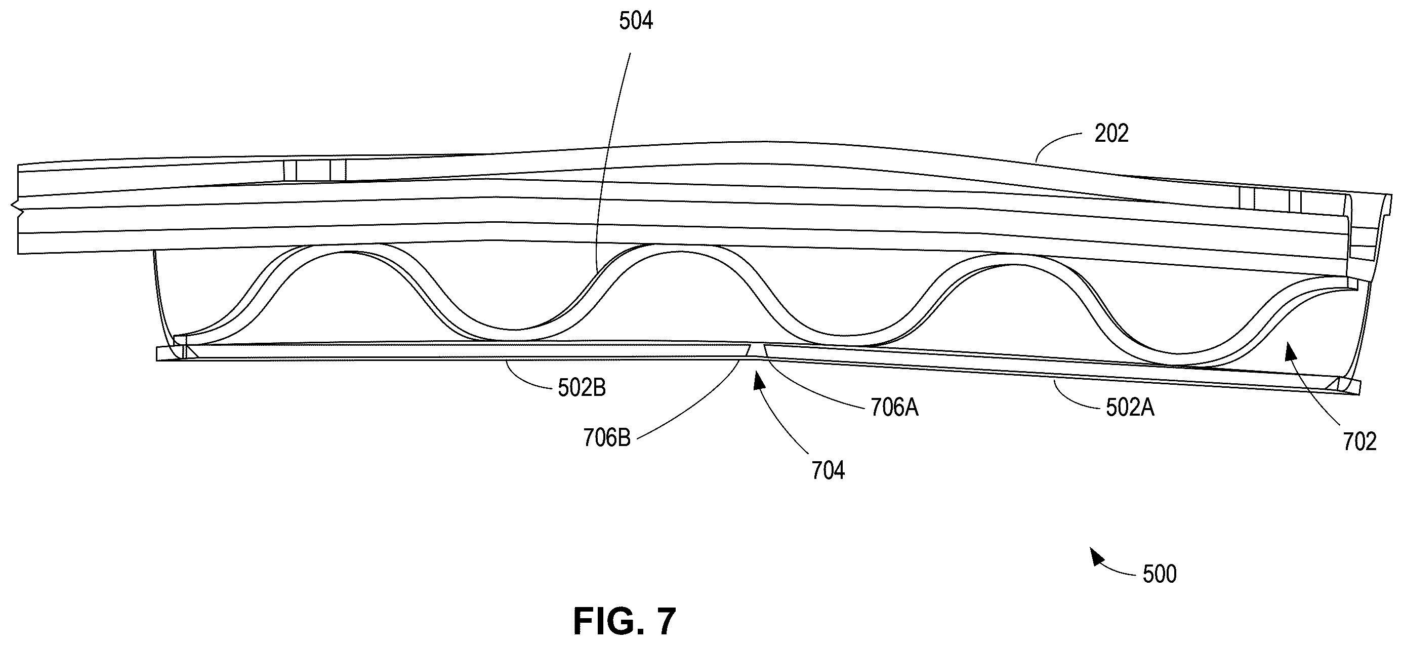 Patent US12480511 Figure 7 – Compressor bleed slots with variable wall structures