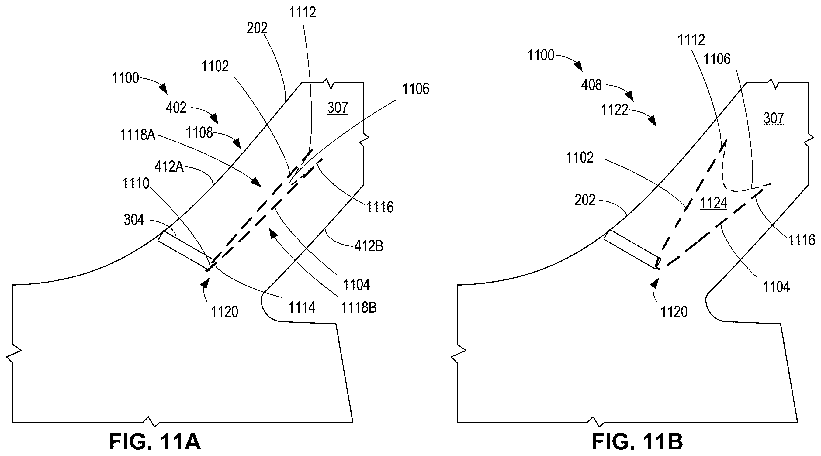 Patent US12480511 Figure 11 – Compressor bleed slots with variable wall structures