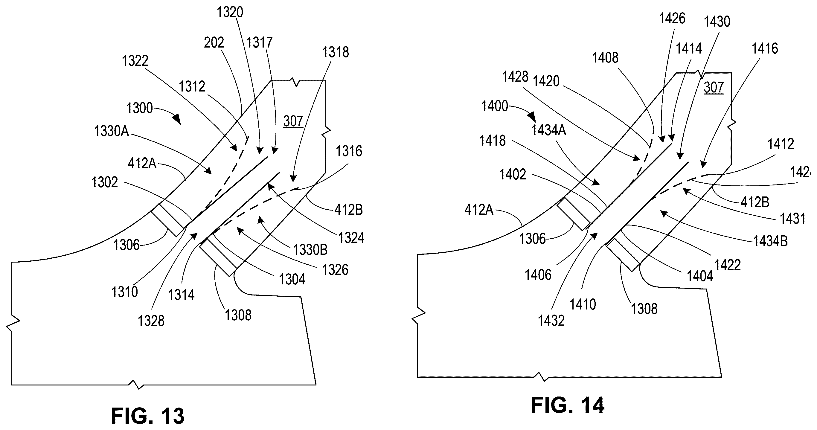 Patent US12480511 Figure 13 – Compressor bleed slots with variable wall structures