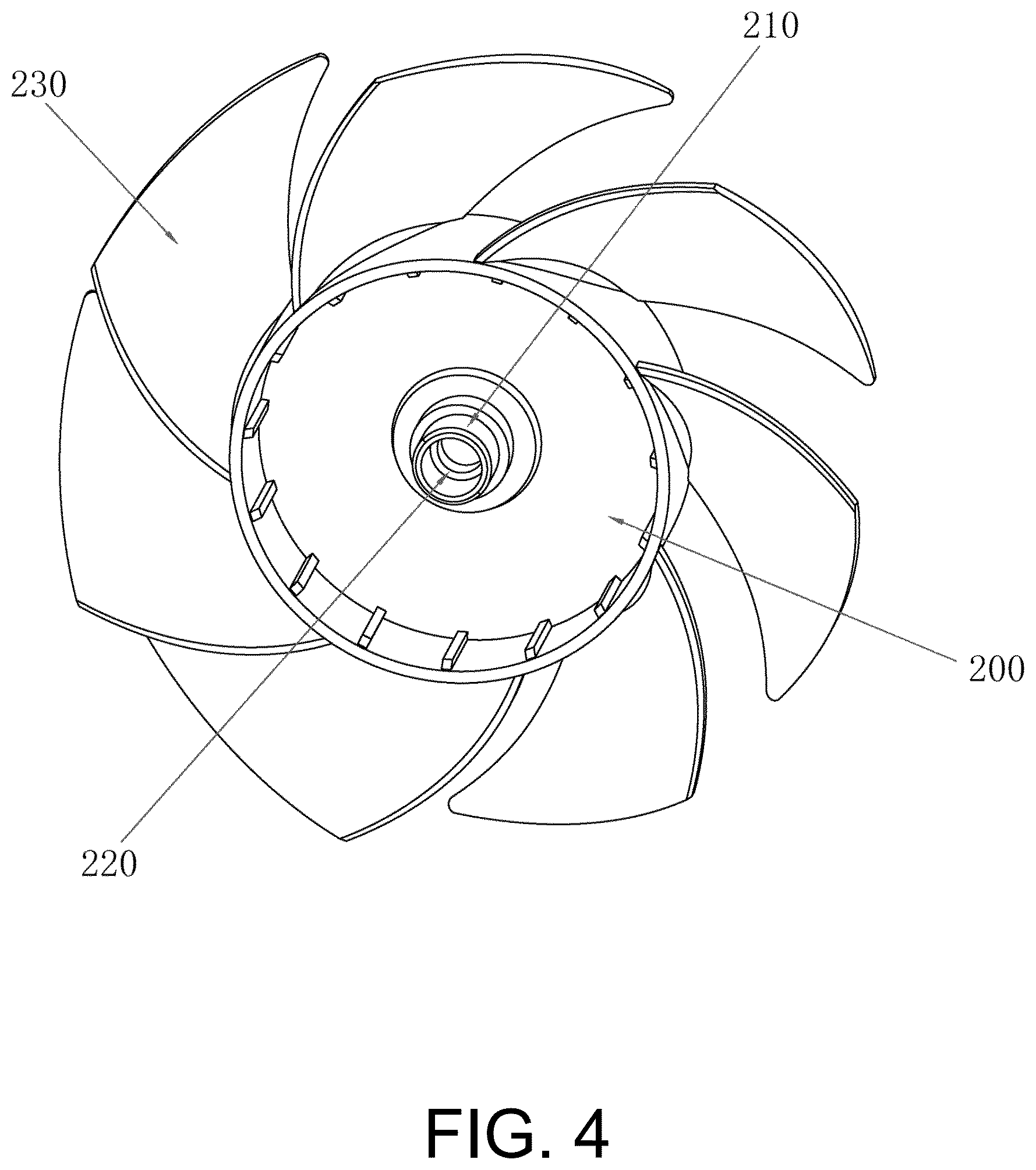 Patent US12480513 Figure 4 – Hollow-structured cooling fan