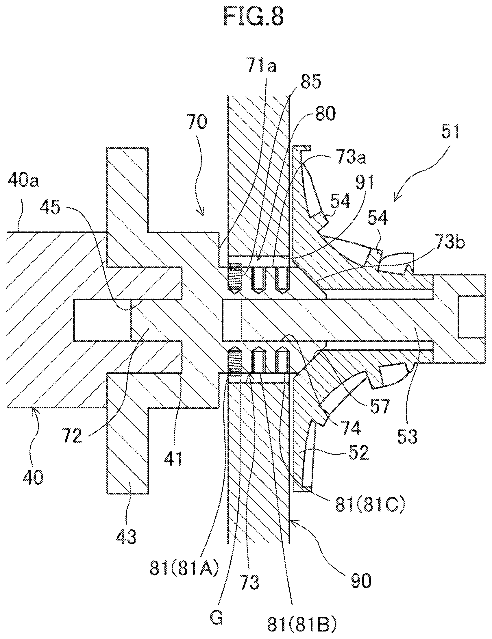 Patent US12480514 Figure 8 – Turbo-type fluid machine and refrigeration apparatus