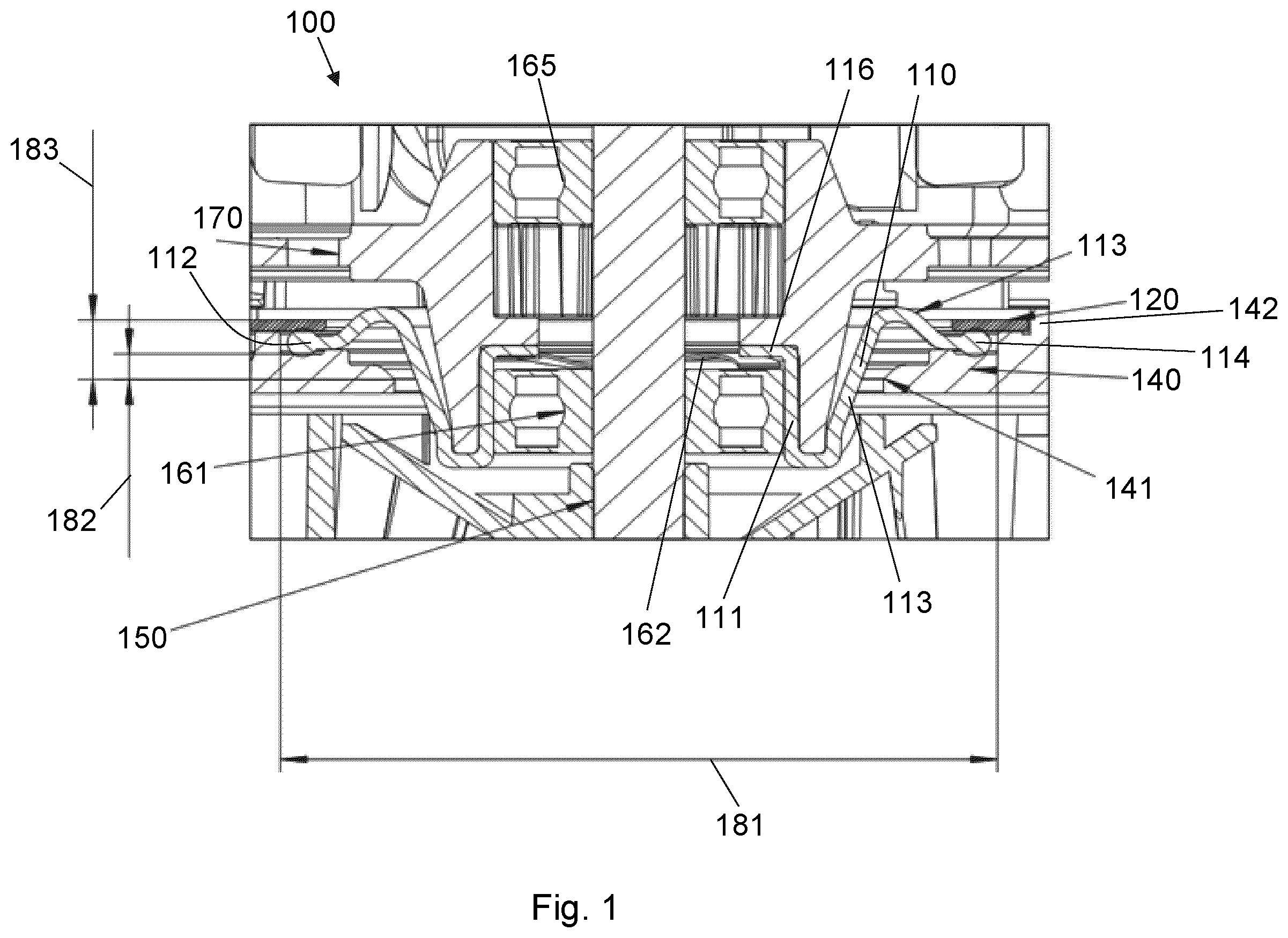 Patent US12480517 Figure 1 – Sealing assembly for a shaft passage opening for a fan