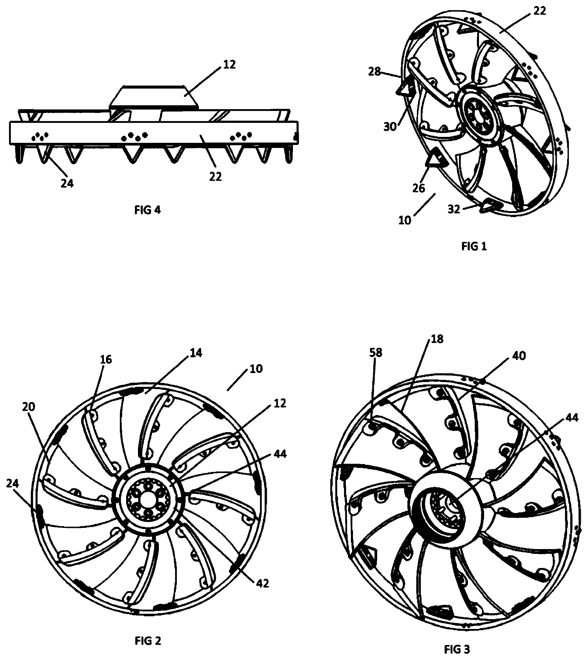 Patent US12480518 Figure 1 – Propeller blade spacer for aquaculture net cleaning