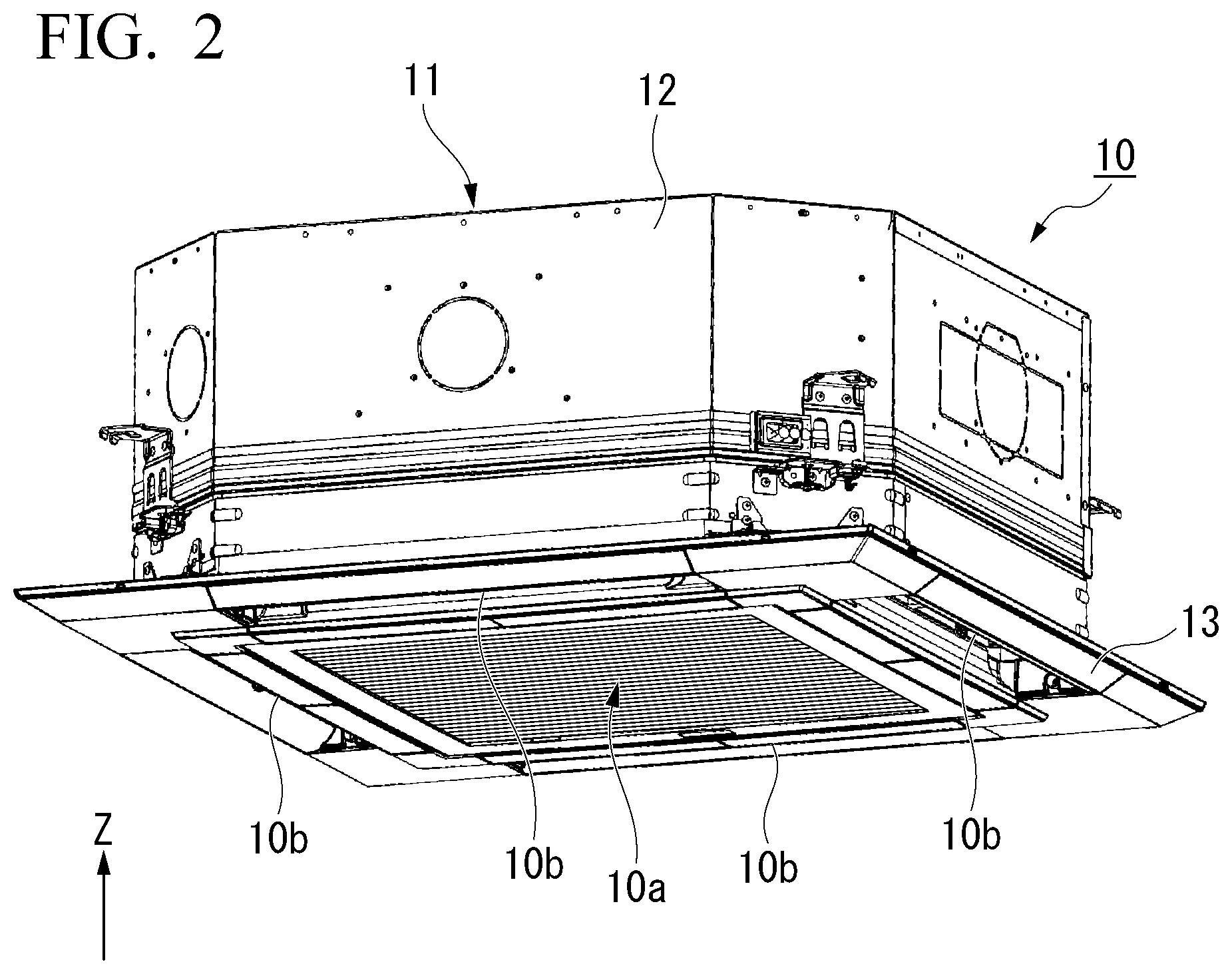 Patent US12480521 Figure 2 – Impeller, centrifugal blower, and indoor unit
