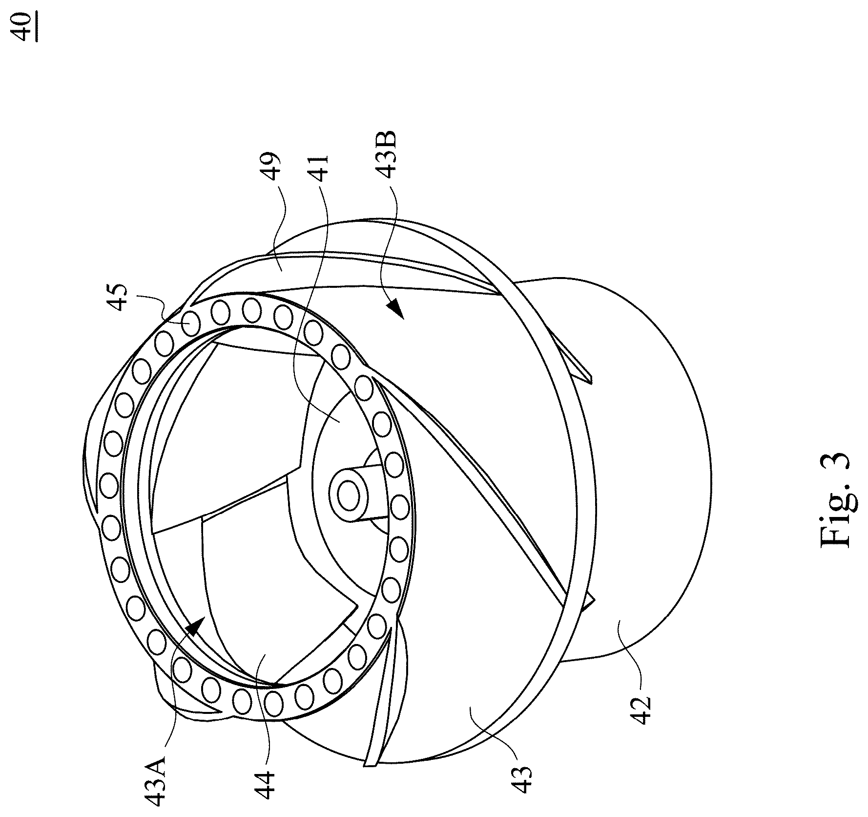 Patent US12480525 Figure 3 – Impeller and diagonal fan including the same