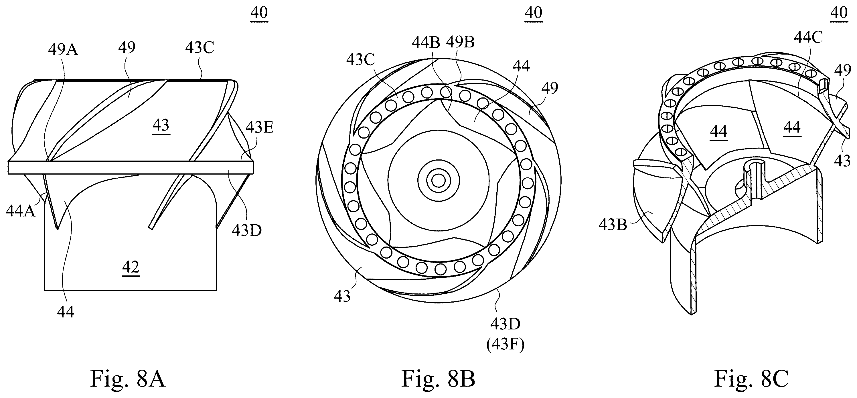 Patent US12480525 Figure 8 – Impeller and diagonal fan including the same