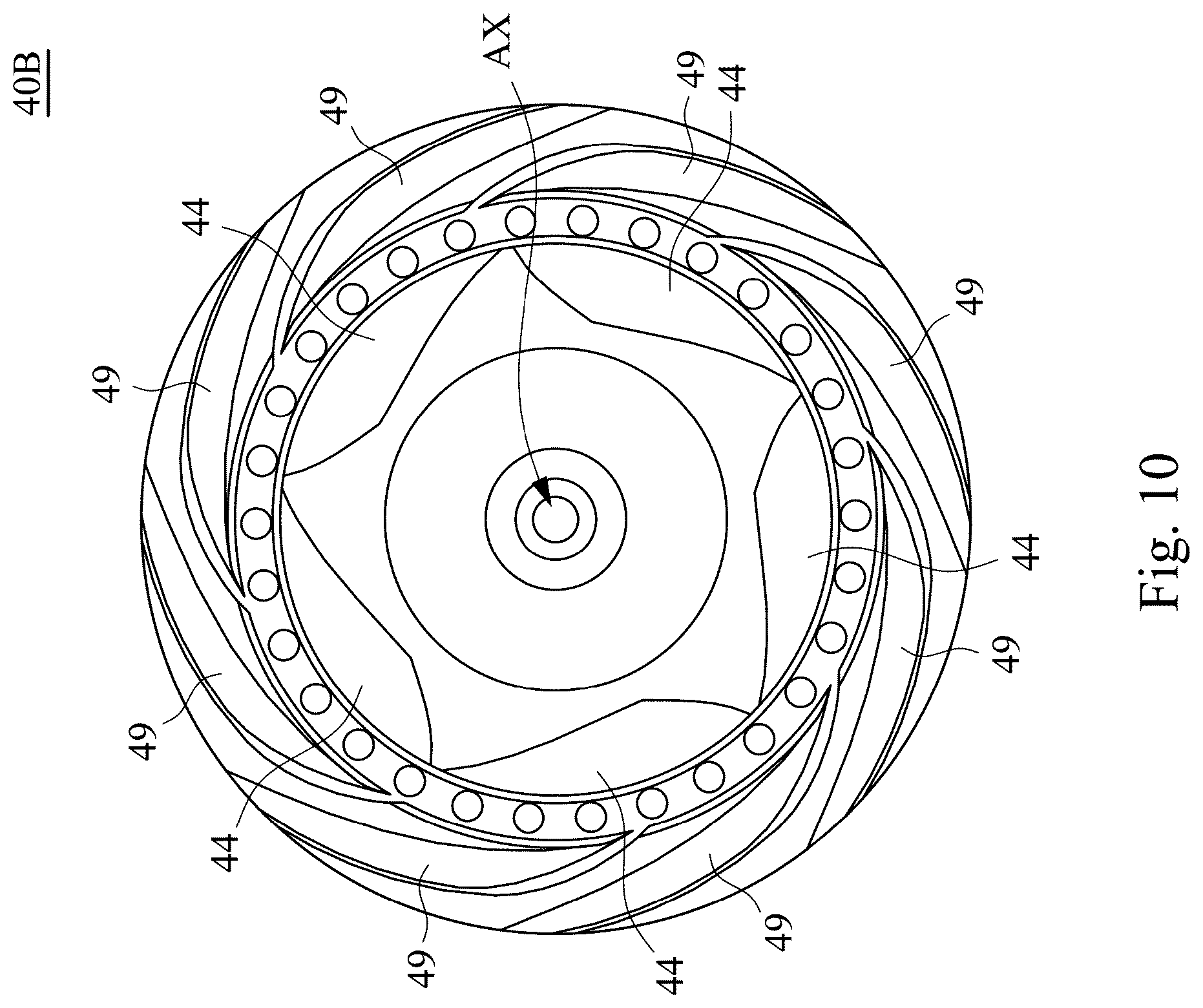Patent US12480525 Figure 10 – Impeller and diagonal fan including the same