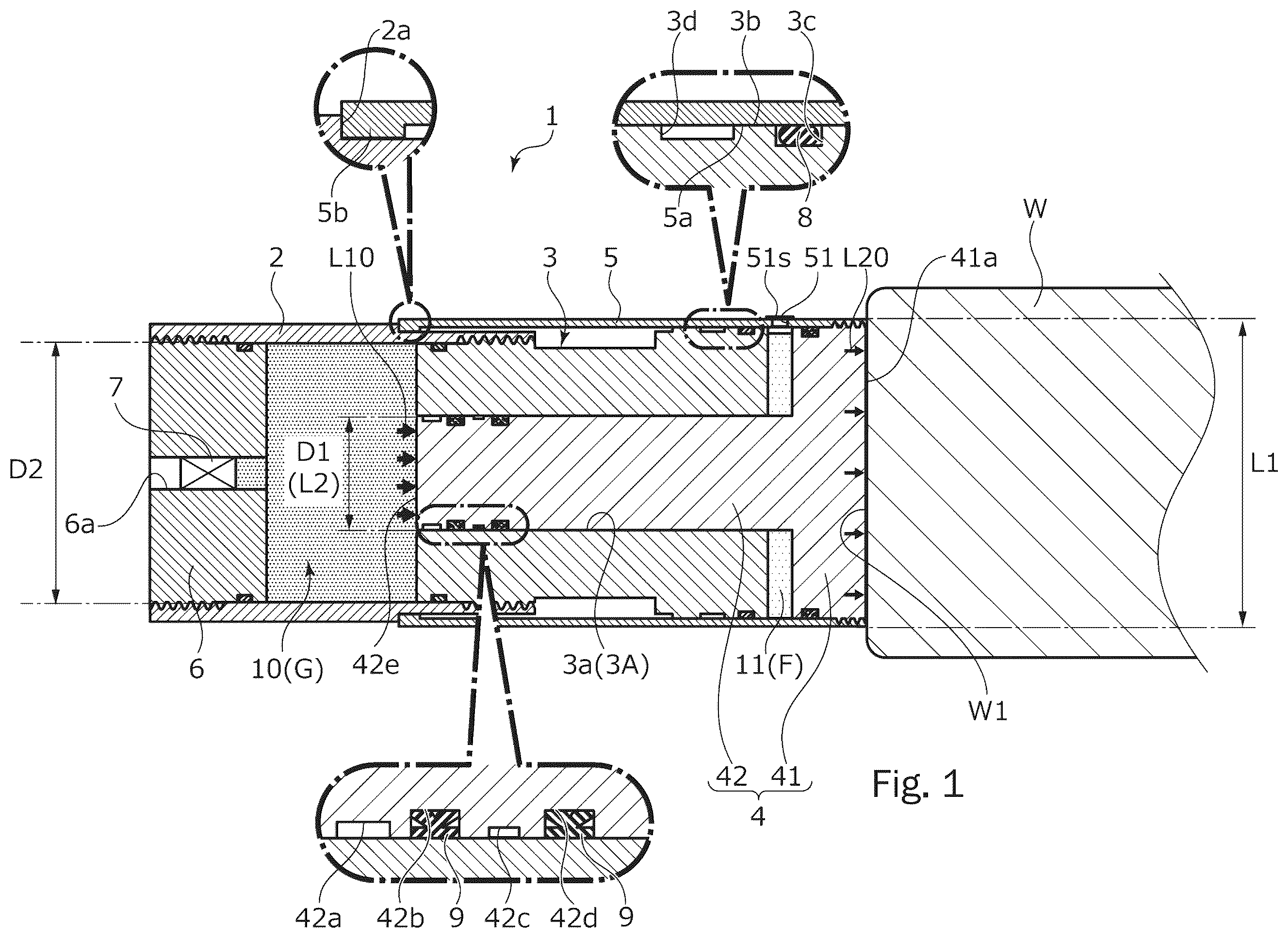 Patent US12480536 Figure 1 – Pressure applying device