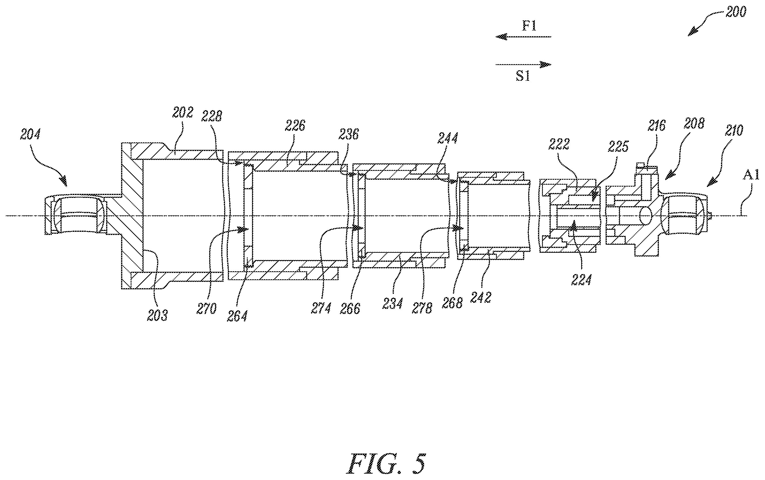 Patent US12480537 Figure 5 – Actuator for machine