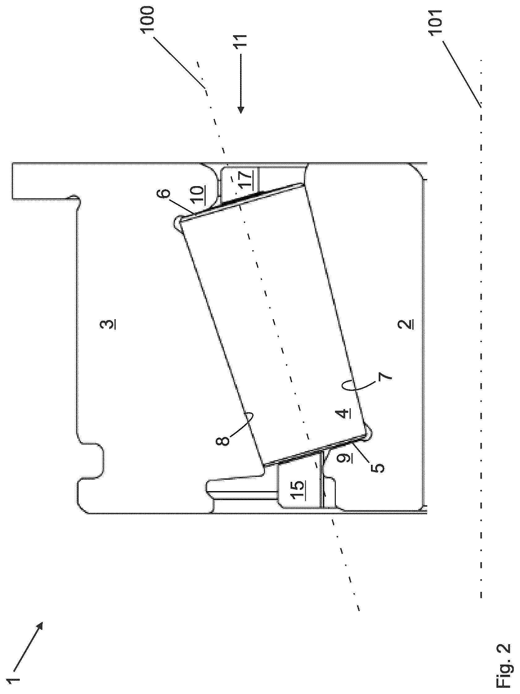 Patent US12480542 Figure 2 – Snap-action cage for a tapered roller bearing, and tapered roller bearing with the snap-action cage