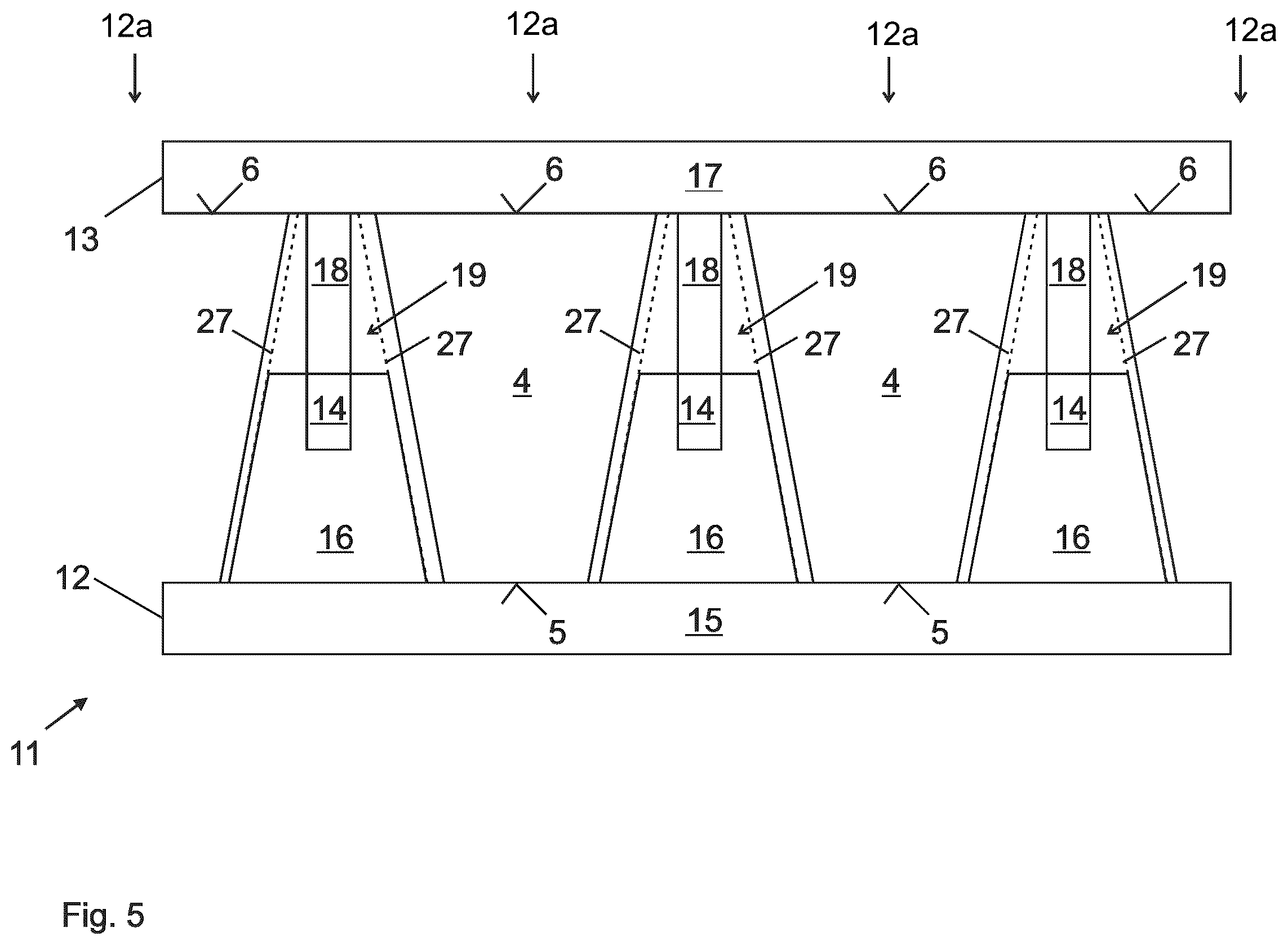 Patent US12480542 Figure 5 – Snap-action cage for a tapered roller bearing, and tapered roller bearing with the snap-action cage