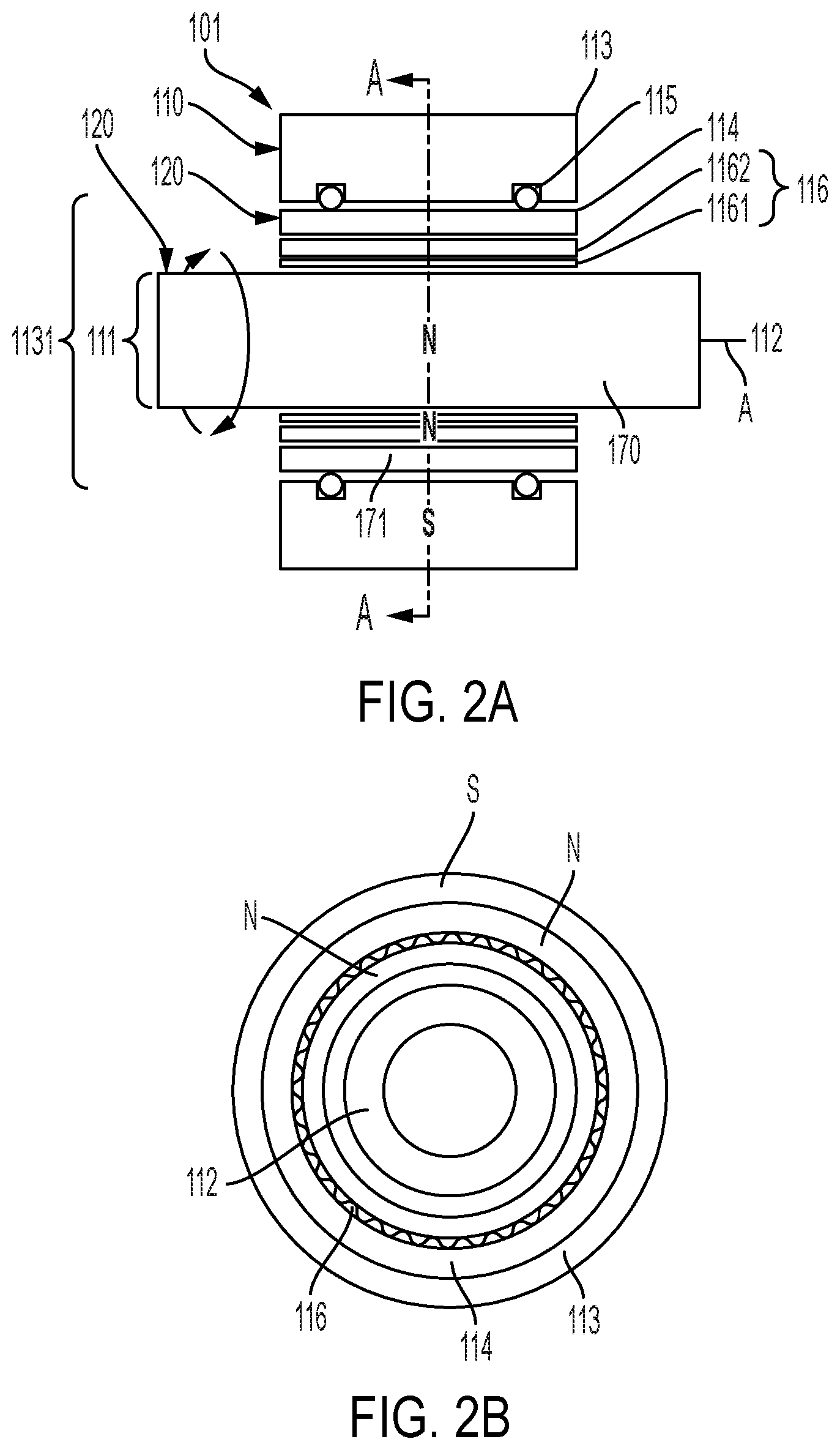 Patent US12480544 Figure 2 – Hybrid airfoil and auxiliary magnetic bearings