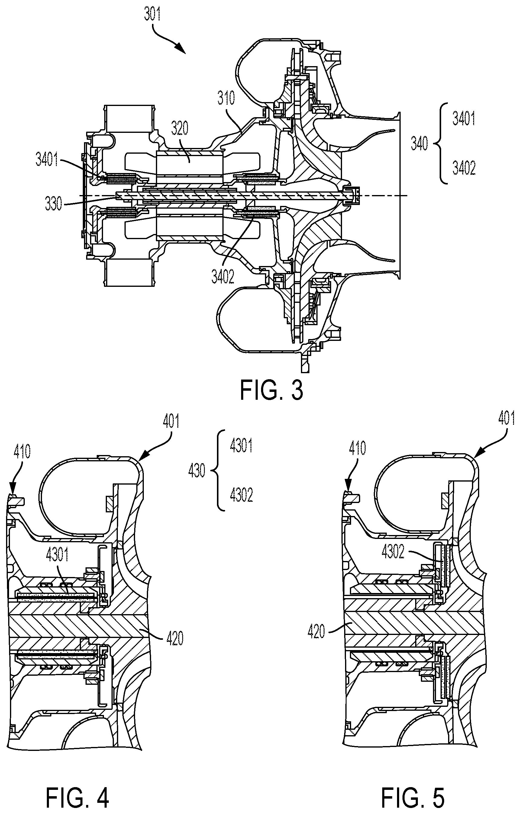 Patent US12480544 Figure 3 – Hybrid airfoil and auxiliary magnetic bearings