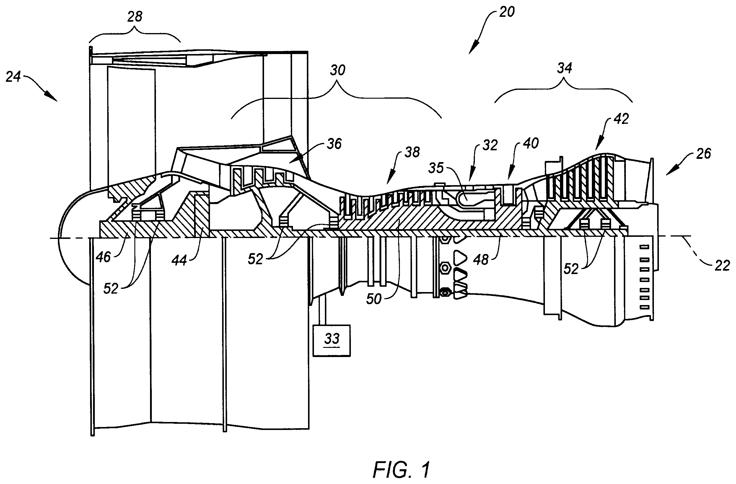Patent US12480546 Figure 1 – Shaft bearing retainer assembly