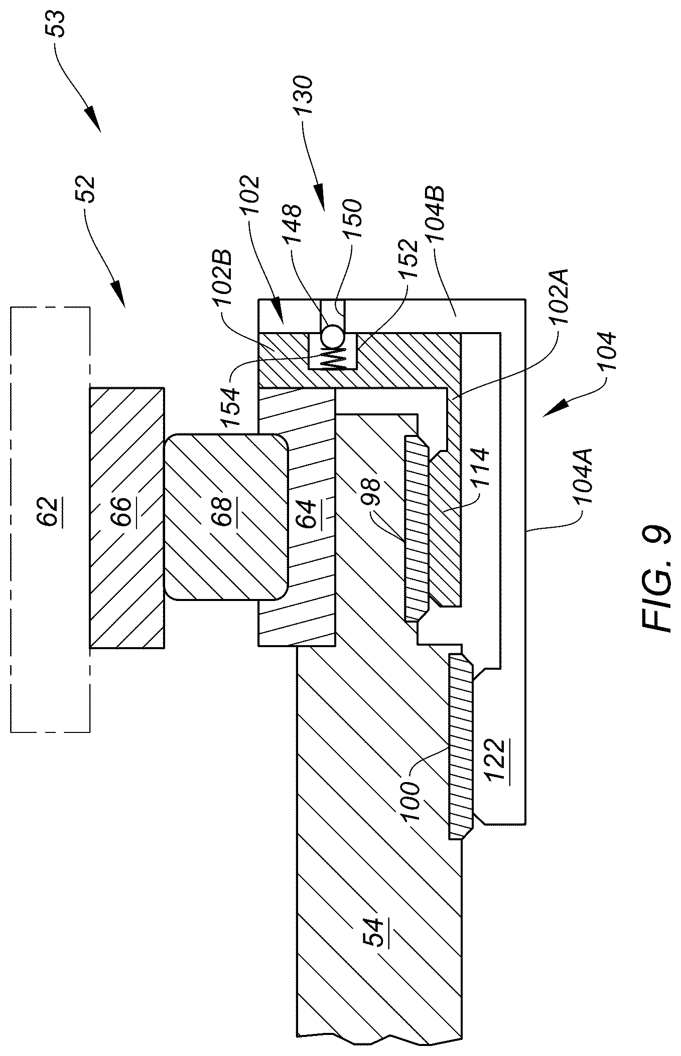 Patent US12480546 Figure 15 – Shaft bearing retainer assembly