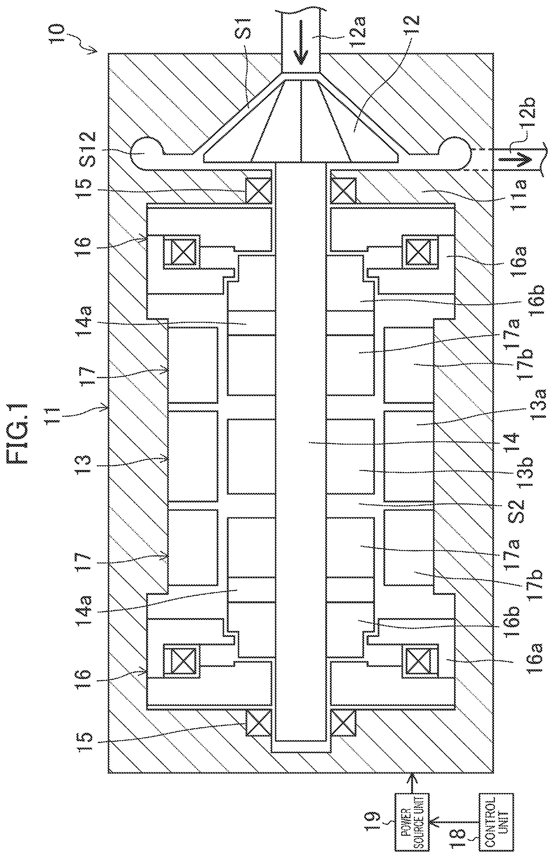 Patent US12480547 — Thrust magnetic bearing with cooling structure — Figure 1
