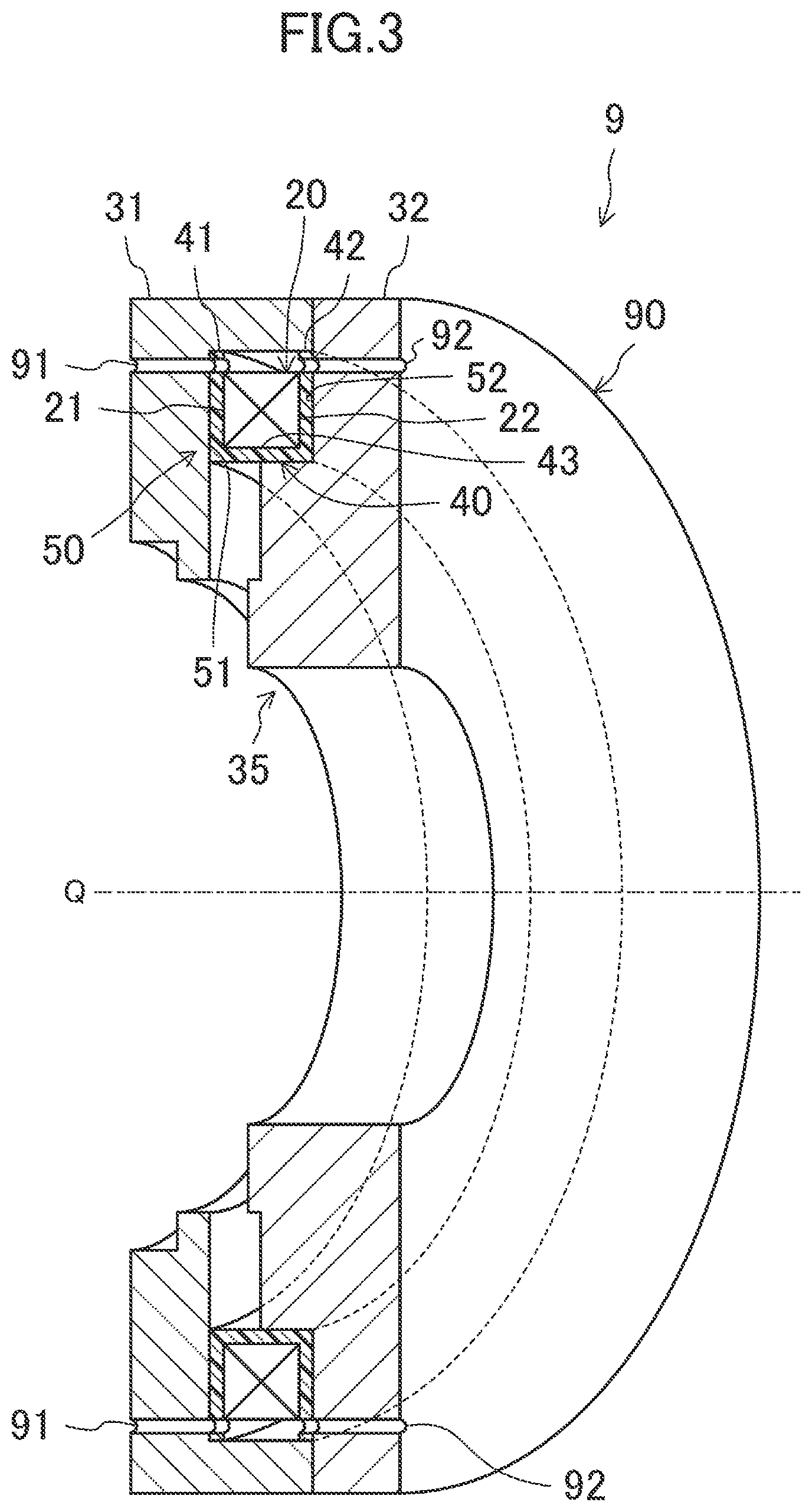 Patent US12480547 Figure 3 – Thrust magnetic bearing with cooling structure